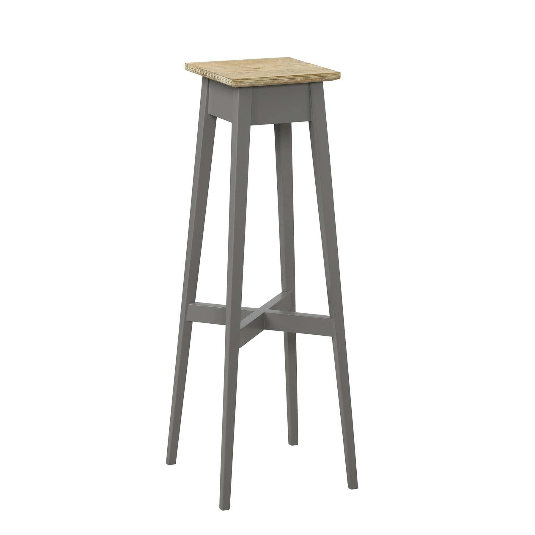Statement Furniture Grey Florence Plant Stand Wooden Plant Holder 80Cm Tall Ready Assembled - Dove