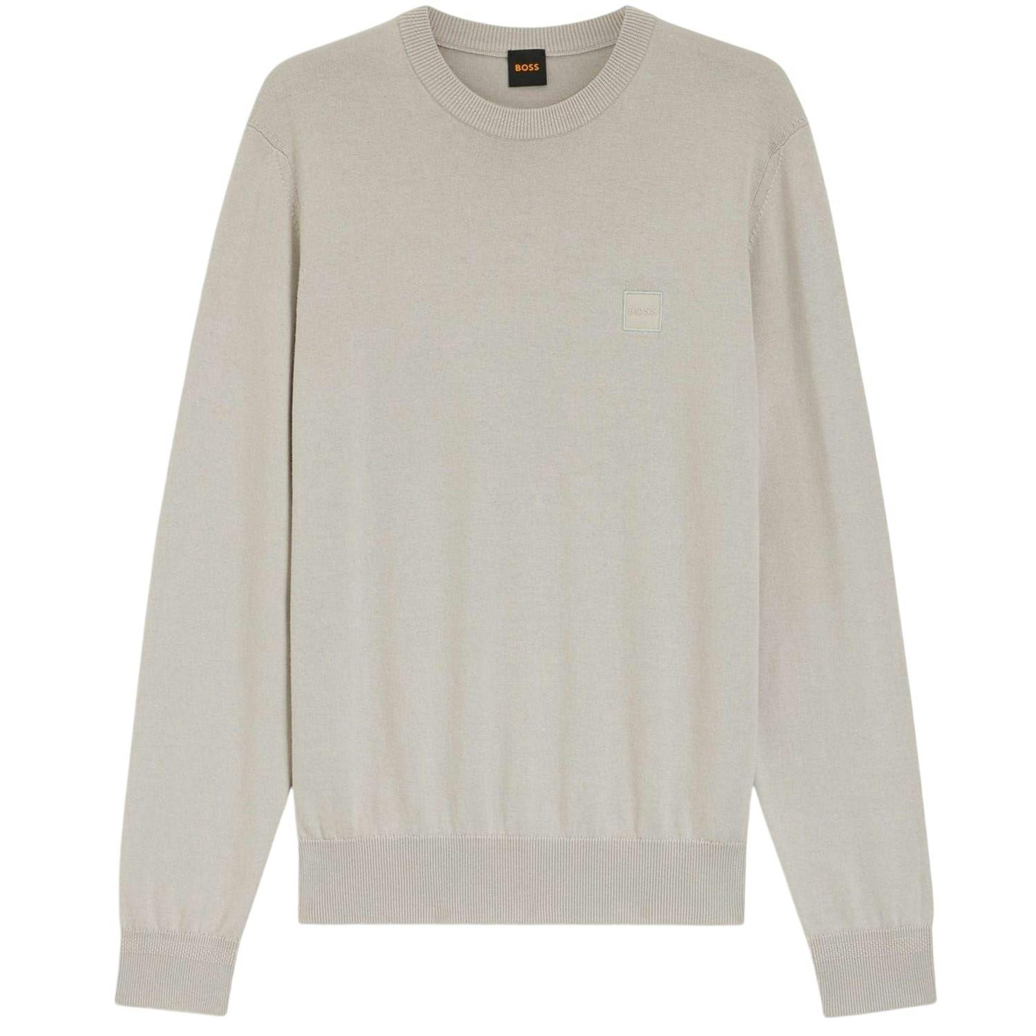 Boss Men's Grey Kanovano Crew Neck Jumper - Xxl - 95% Cotton/5% Cashmere