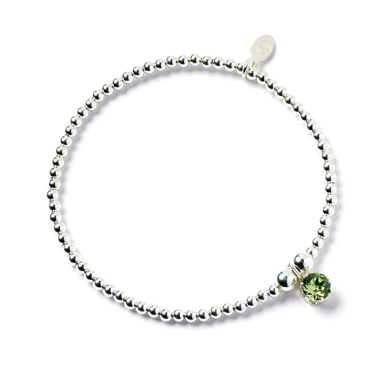 Mylee London Silver Sterling Birthstone Crystal Bracelet - Adult - August - August