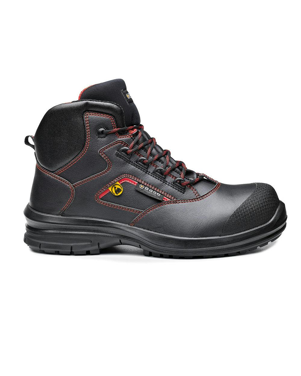 Base Footwear Men's Black/Red Matar Top S3 Esd Src - 43