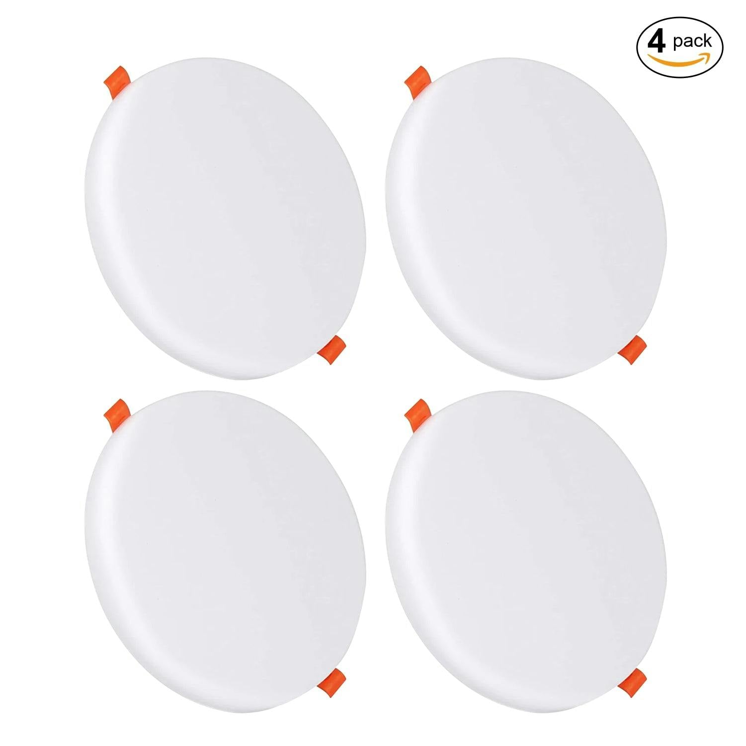 ENER-J Round LED Panel - 12W - 105mm - 6000K Cool White - Pack of 4 - Image 2