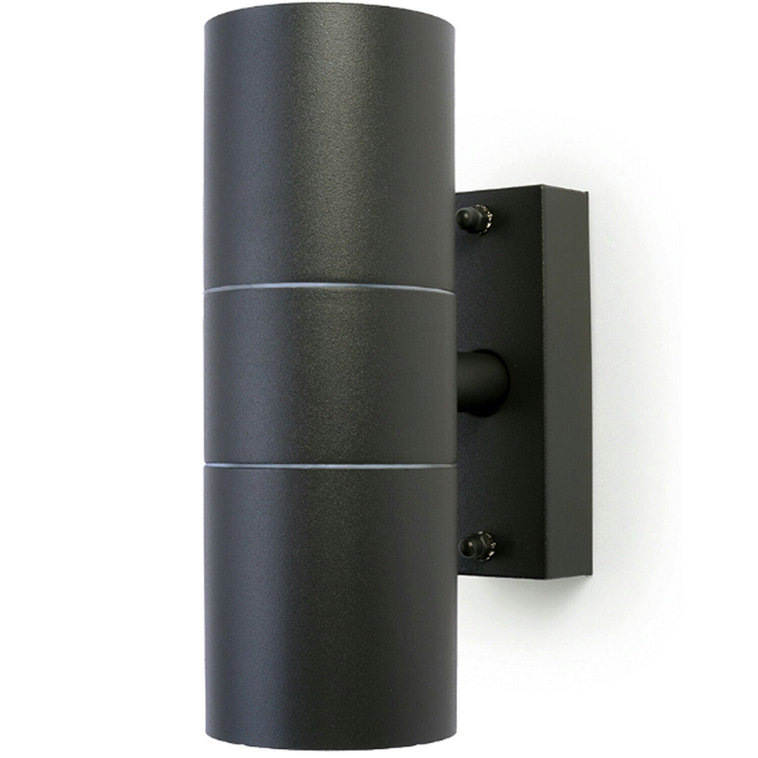 Rackhams Anthracite/Light Gu10 Up & Down Wall Ip44 Outdoor Twin Dimming Lamp Bulb Fitting