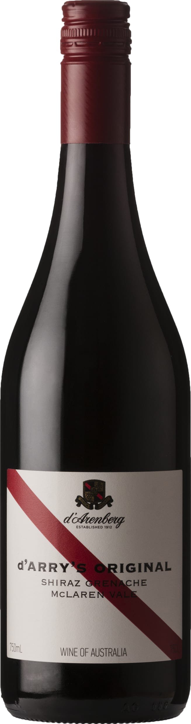 Various Wine Red/Dark D Arenberg D'arry's Original Shiraz Grenache 2020 75Cl - Pack Of 6