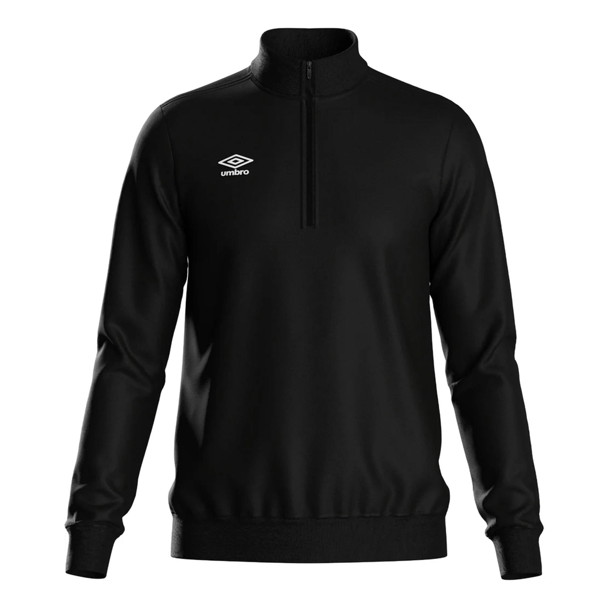 Umbro Men's Black Club Essential Half Zip Sweatshirt - Xxl - 100% Polyester
