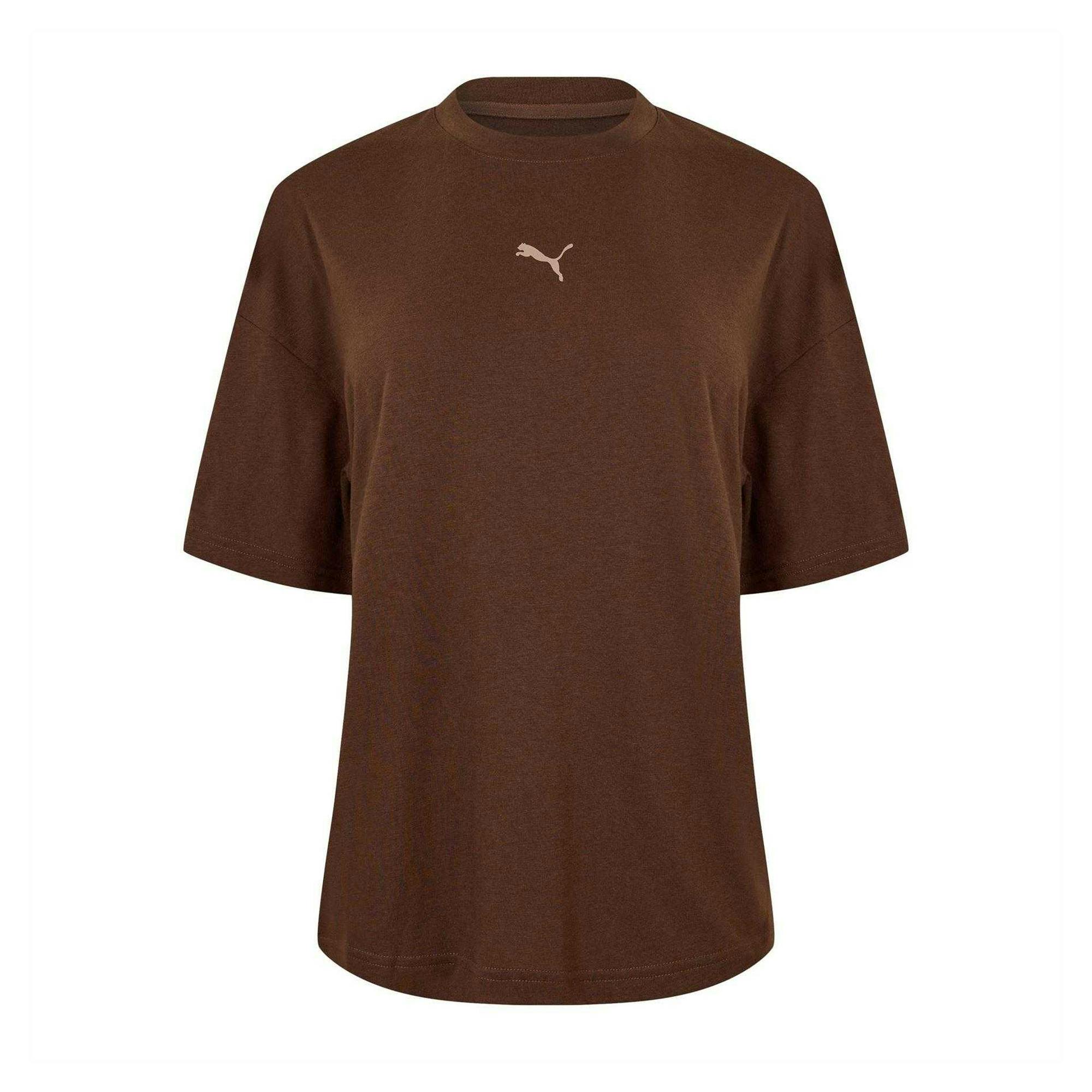 Puma Women's Brown Train Oversized T-Shirt - Espresso - 8 Uk - Espresso - 100% Mixed