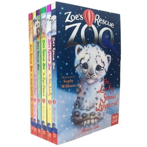 Nosy Crow Zoes Rescue Zoo 6 Books Collection Set - Lucky Snow Leopard Eager Elephant Silky Seal Pup Puzzled
