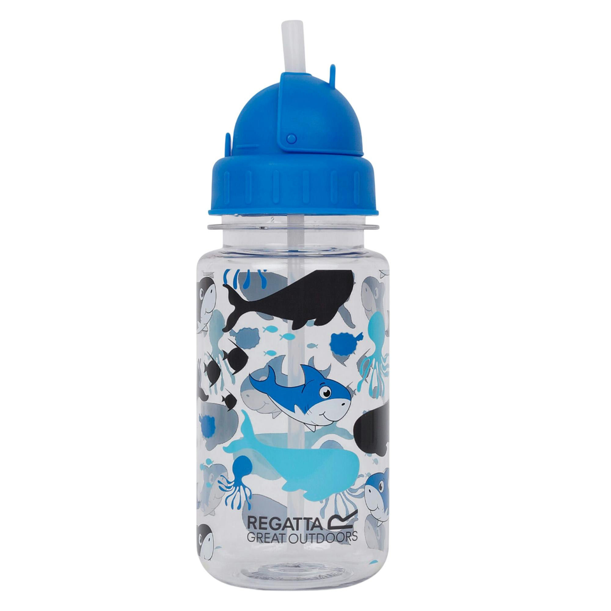 Regatta Blue Bubbles The Shark Tritan 0.35L Water Bottle - Hawaiian - One Size - Hawaiian