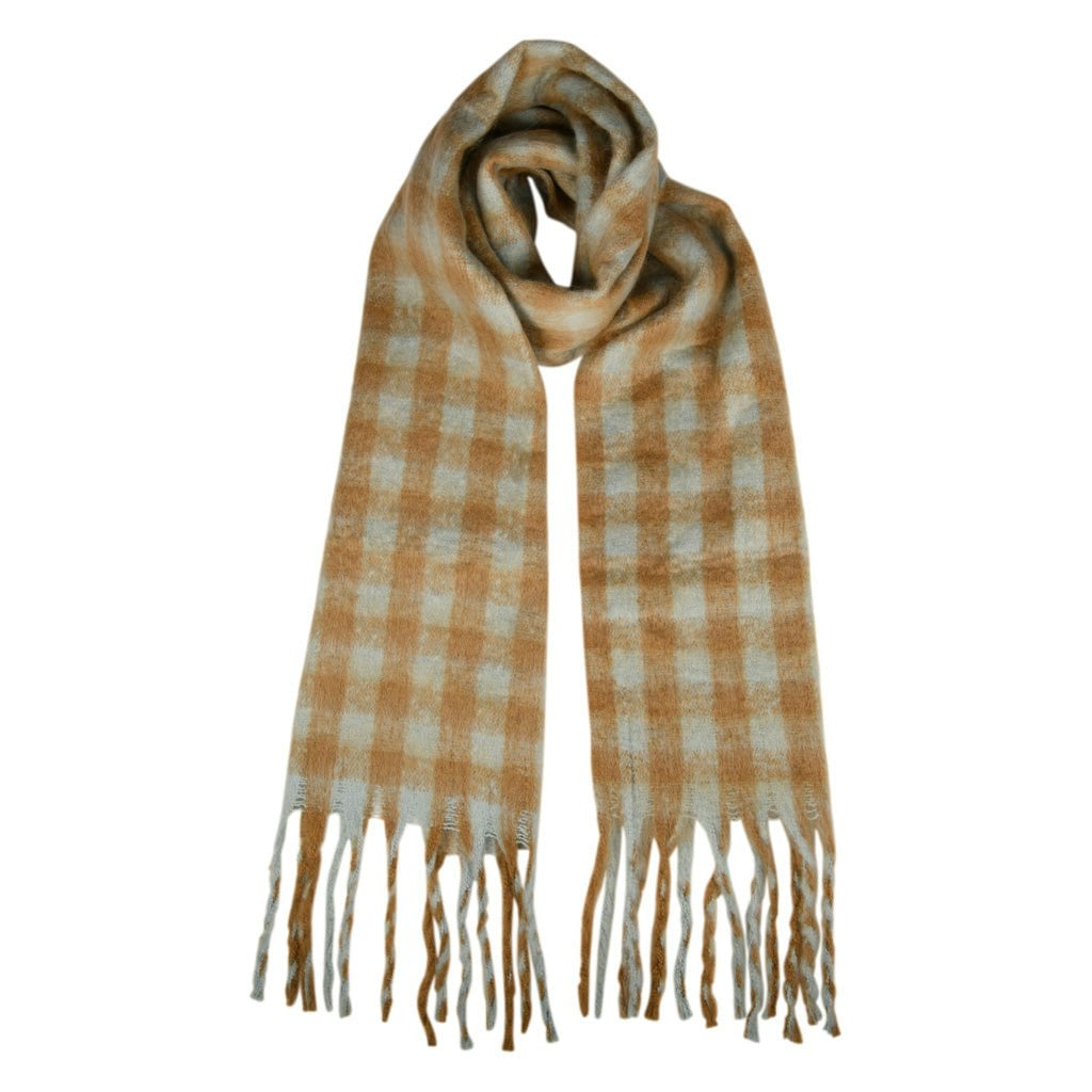 Heritage Traditions Blue/Beige Soft Touch Herringbone Blanket Scarf