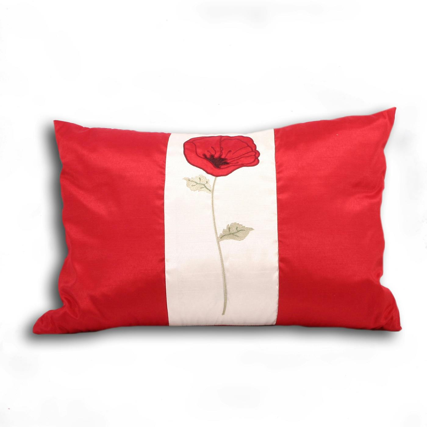 Riva Home Cream/Red Poppet Cushion Cover - 35X50cm - 65% Polyester/35% Viscose