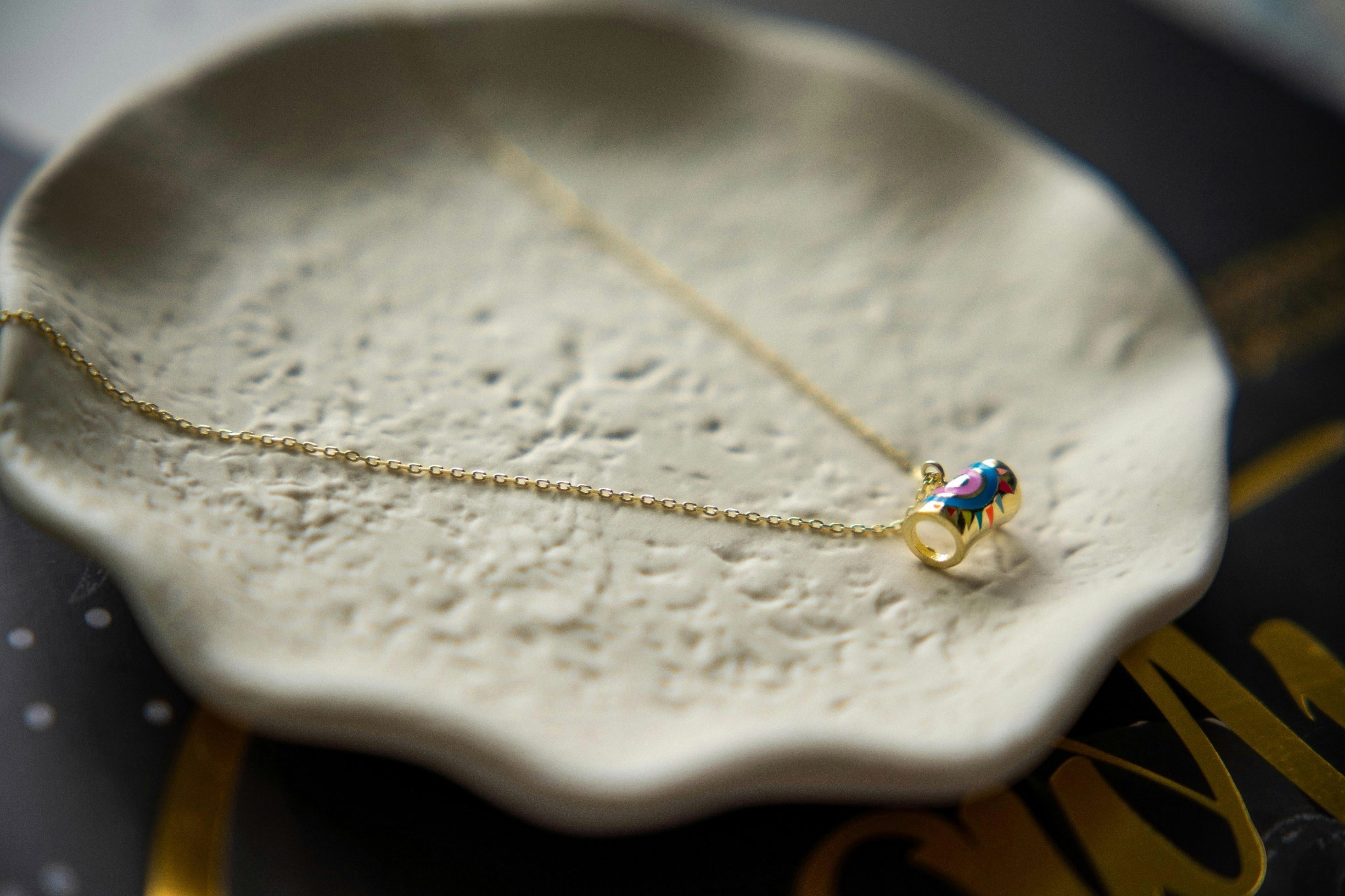 Spero London Silver Enamel Mystic Sterling Pendant Necklace