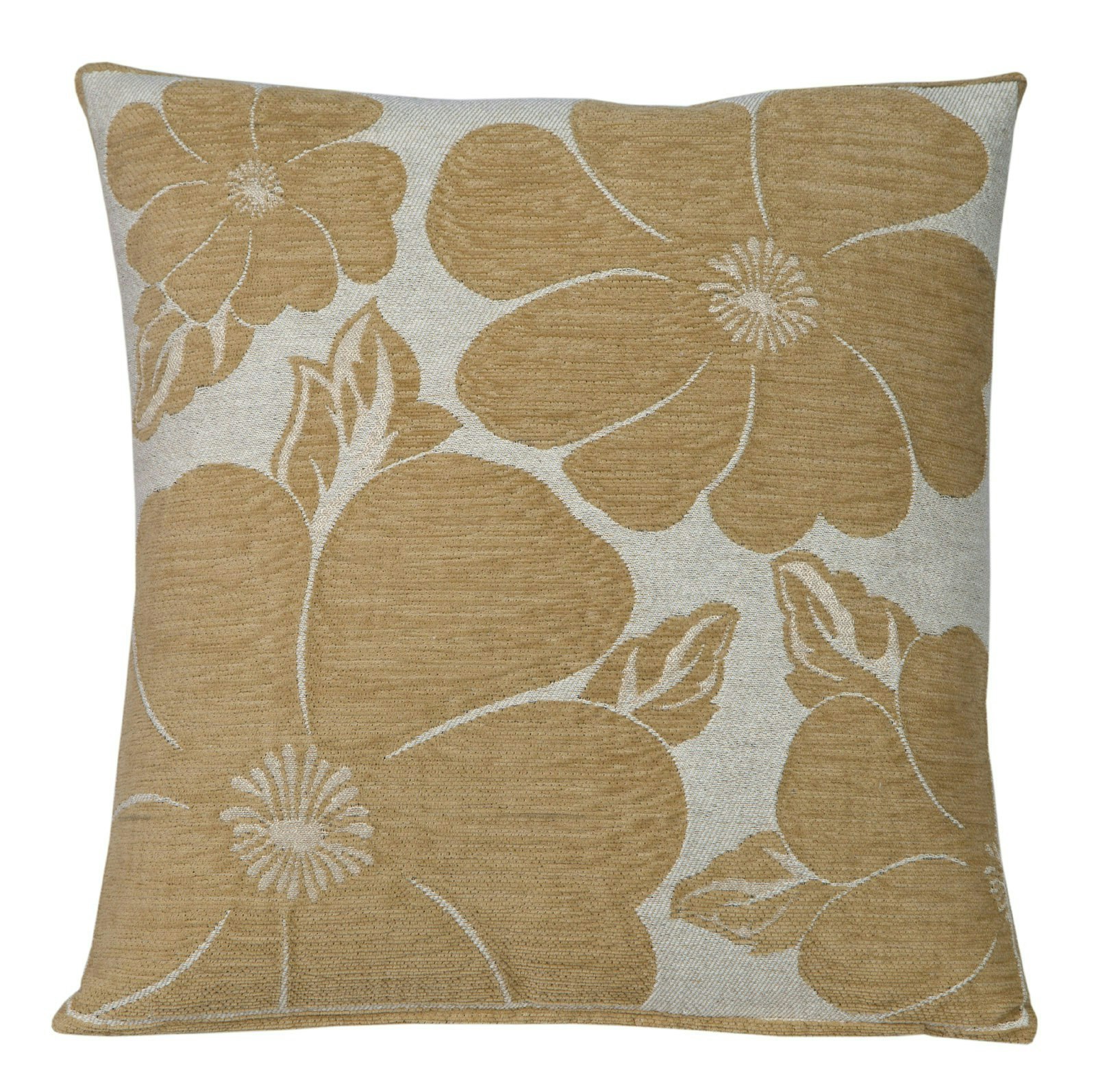 Intimates Beige Popppy Chenille Cushion - 45Cm X 45Cm