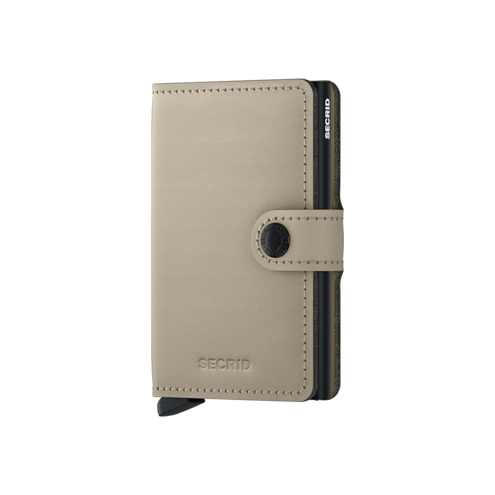 Secrid Beige Mini Wallet Matte Leather - Desert