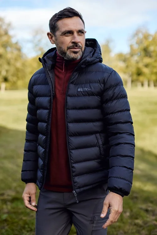Mountain Warehouse Men's Black Seasons Ii Padded Jacket Coat - Xxs