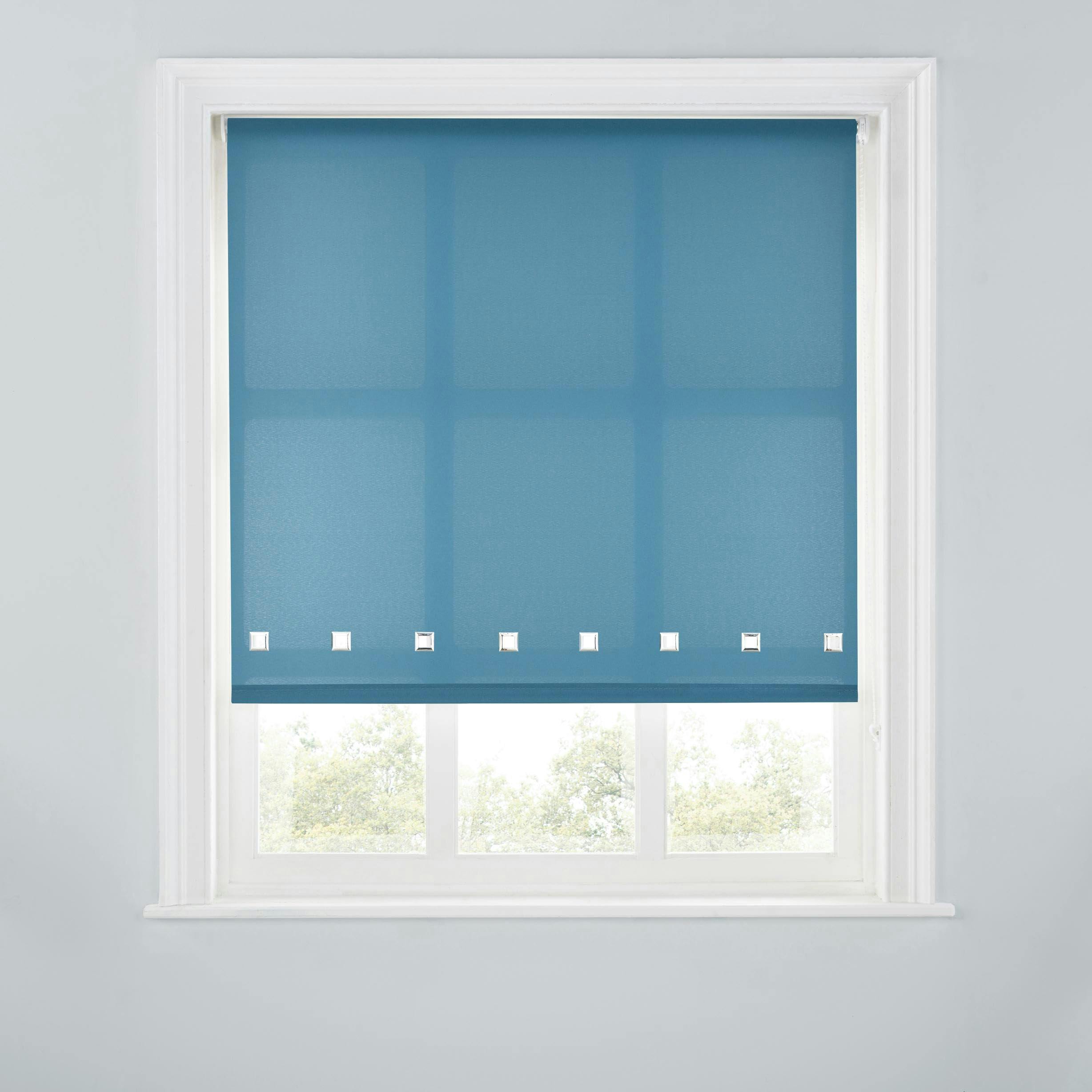 Rackhams Blue Trimmable Square Eyelet Roller Blind - 4Ft - Stone - 120Cm(W)X170cm(L)