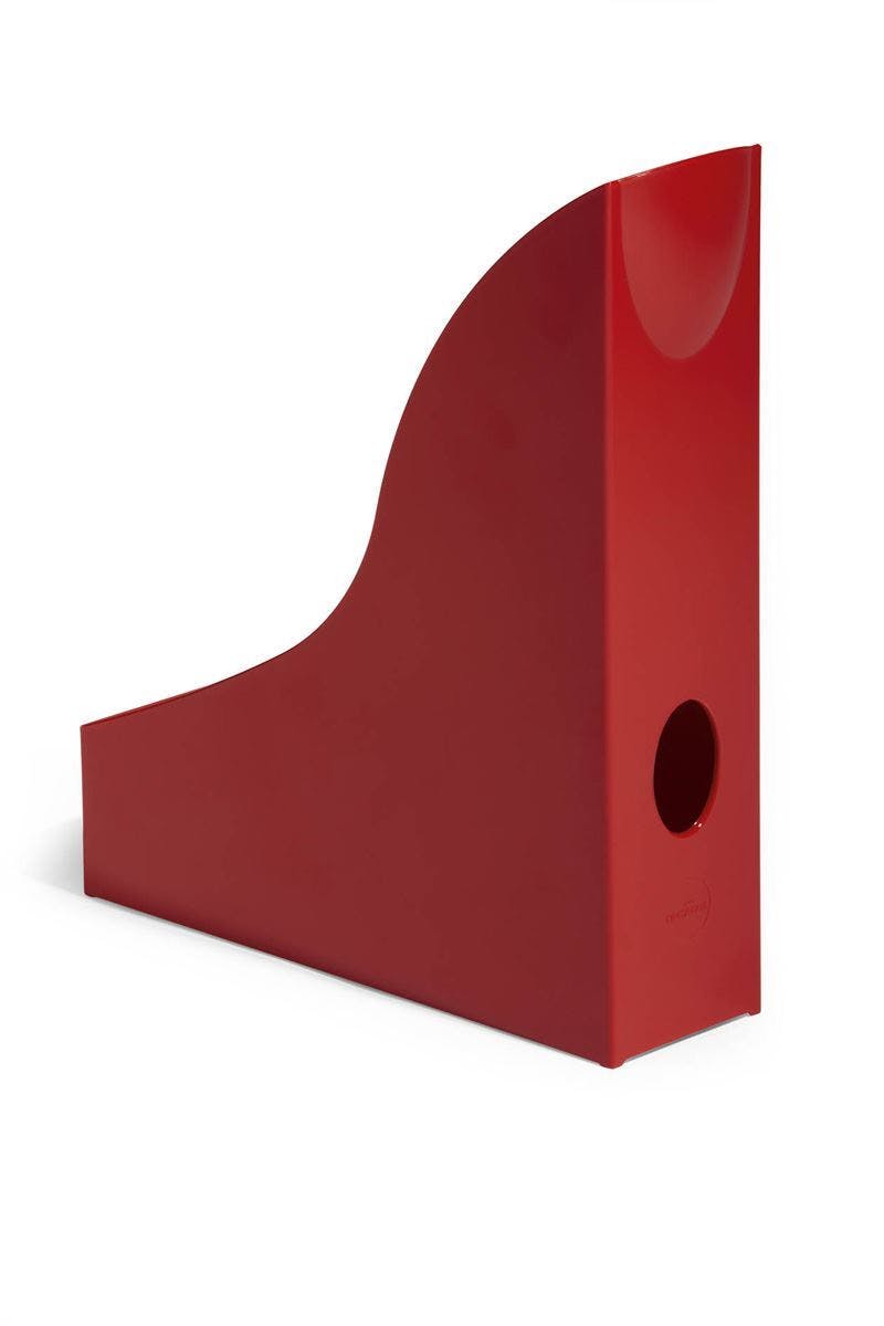 Rackhams Red Magazine Rack Document Holder Desk File Organiser | 6 Pack | A4