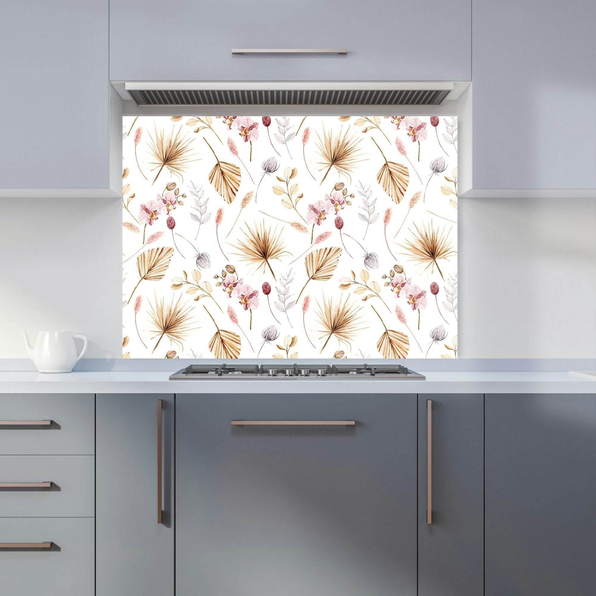 Warren Reed - Designer Watercolour Orchids Kitchen Splashback - W900mm X H650mm