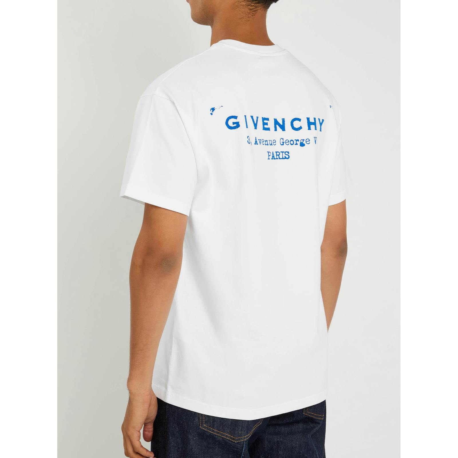 Givenchy White Stamp Print T-Shirt In - Xxl