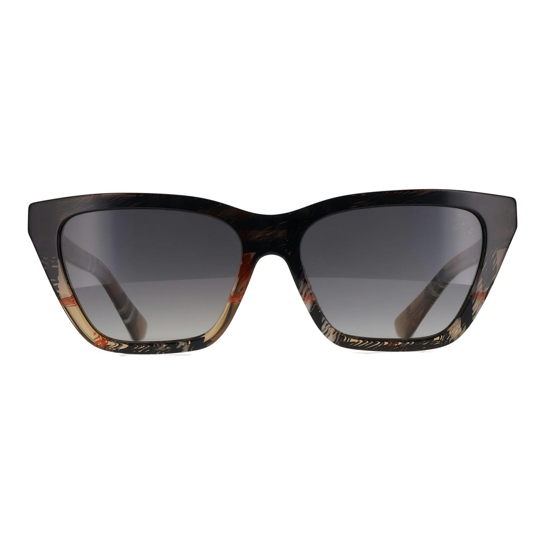 Burberry Women's Brown Cat Eye Check Sand Grey Gradient Polarized Be4468 Sunglasses In - Image 6