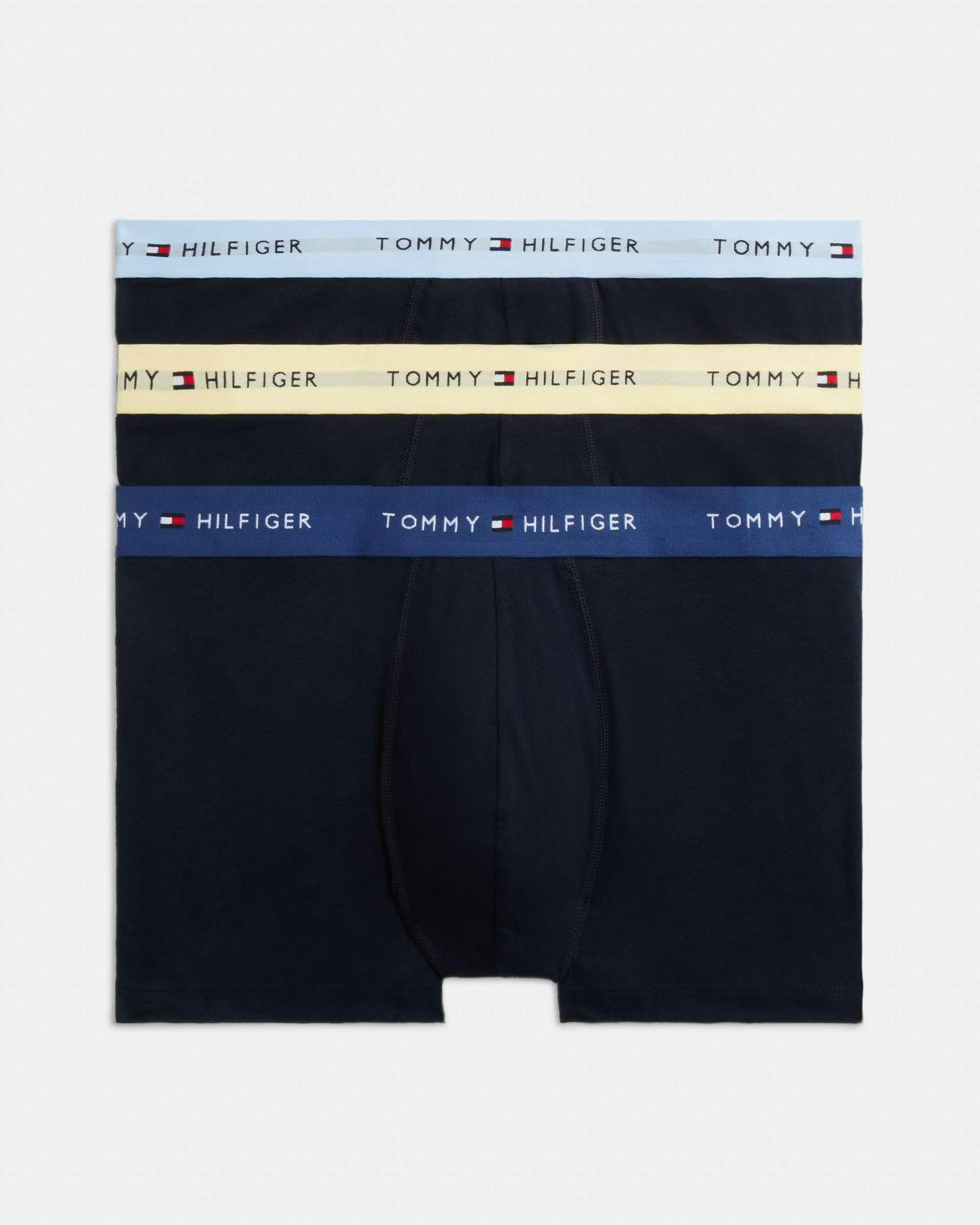 Tommy Hilfiger Men's Light/Blue 3-Pack Logo Waistband Trunks - Daffodil/ Jean/Chambray - Daffodil/ Jean/Chambray - Xl - Image 2