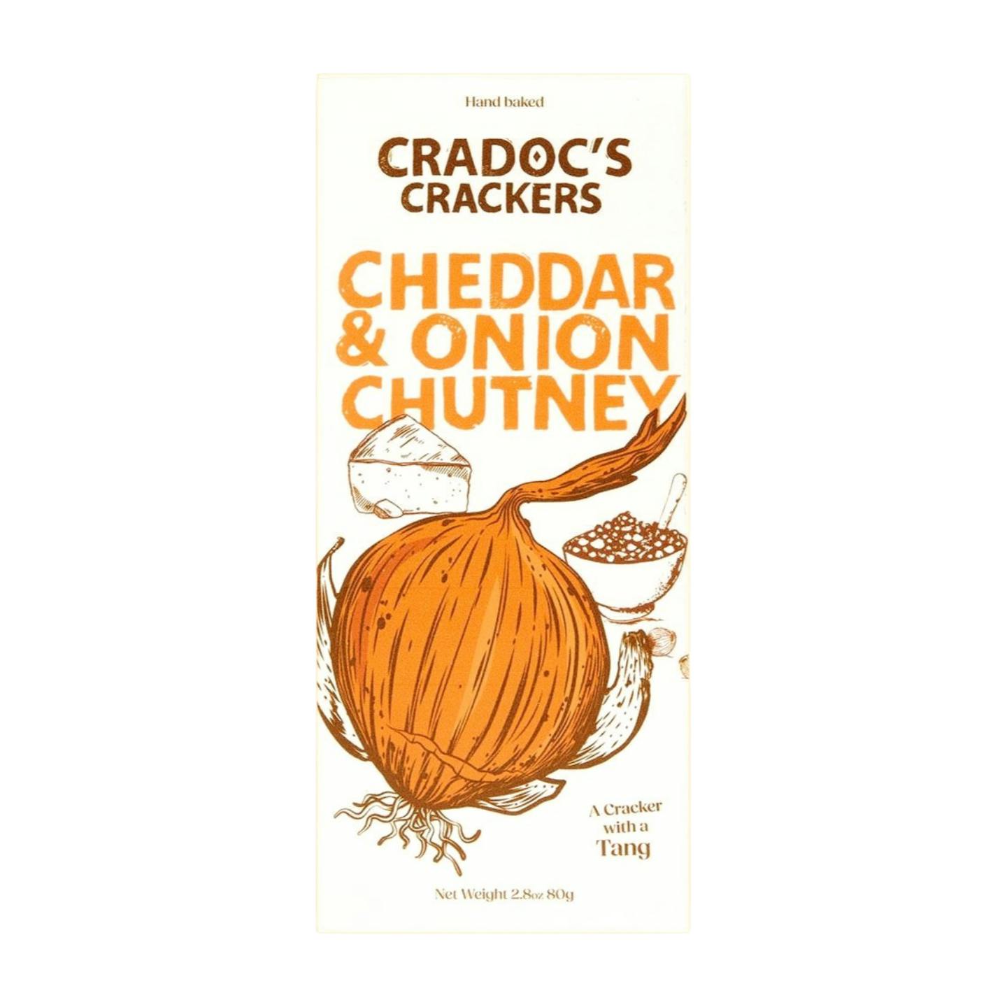 Cradoc's Cheddar & Onion Chutney Crackers (80G)