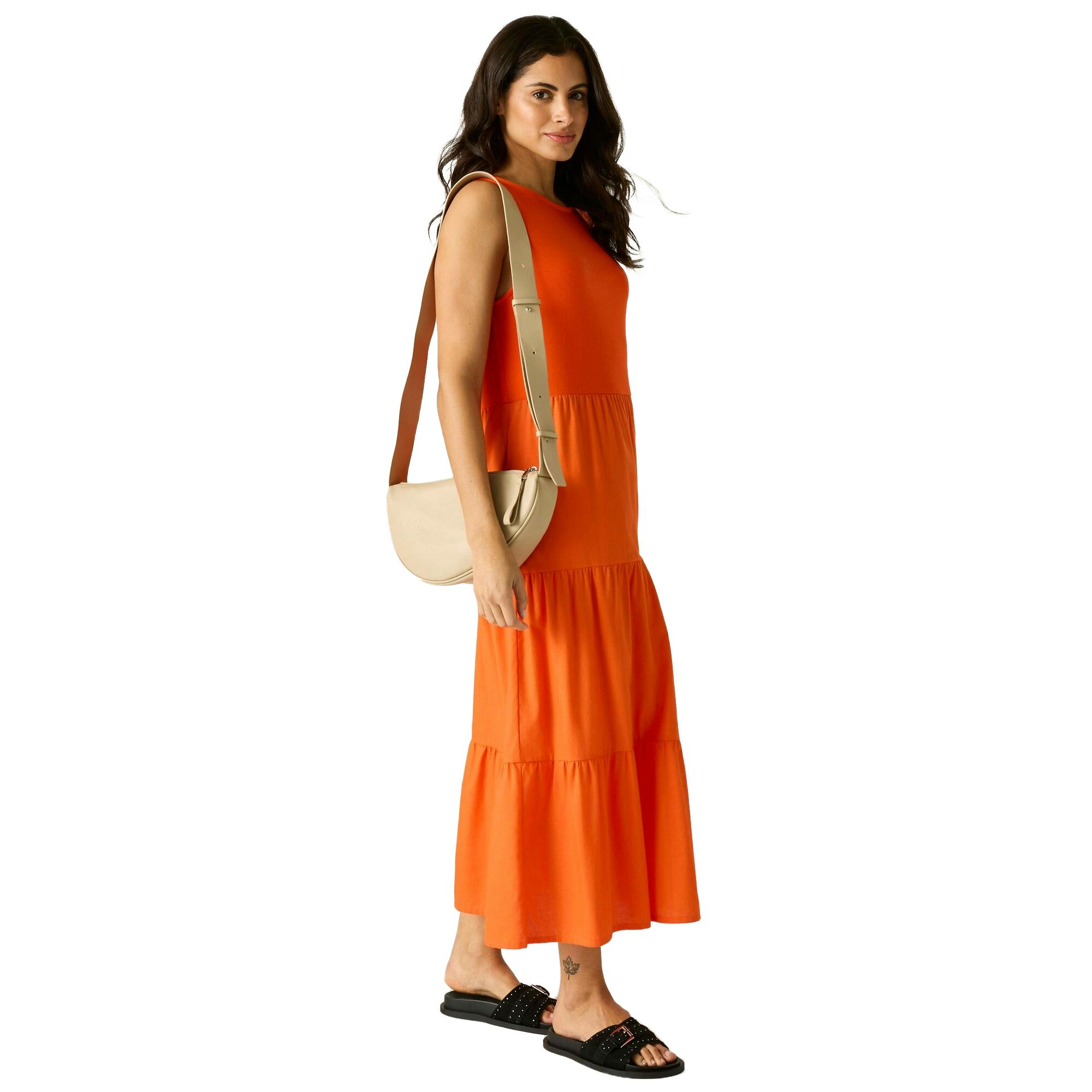 Regatta (12 Uk, Tangerine Tango) Womens/Ladies Tarise Midi Dress - Image 2