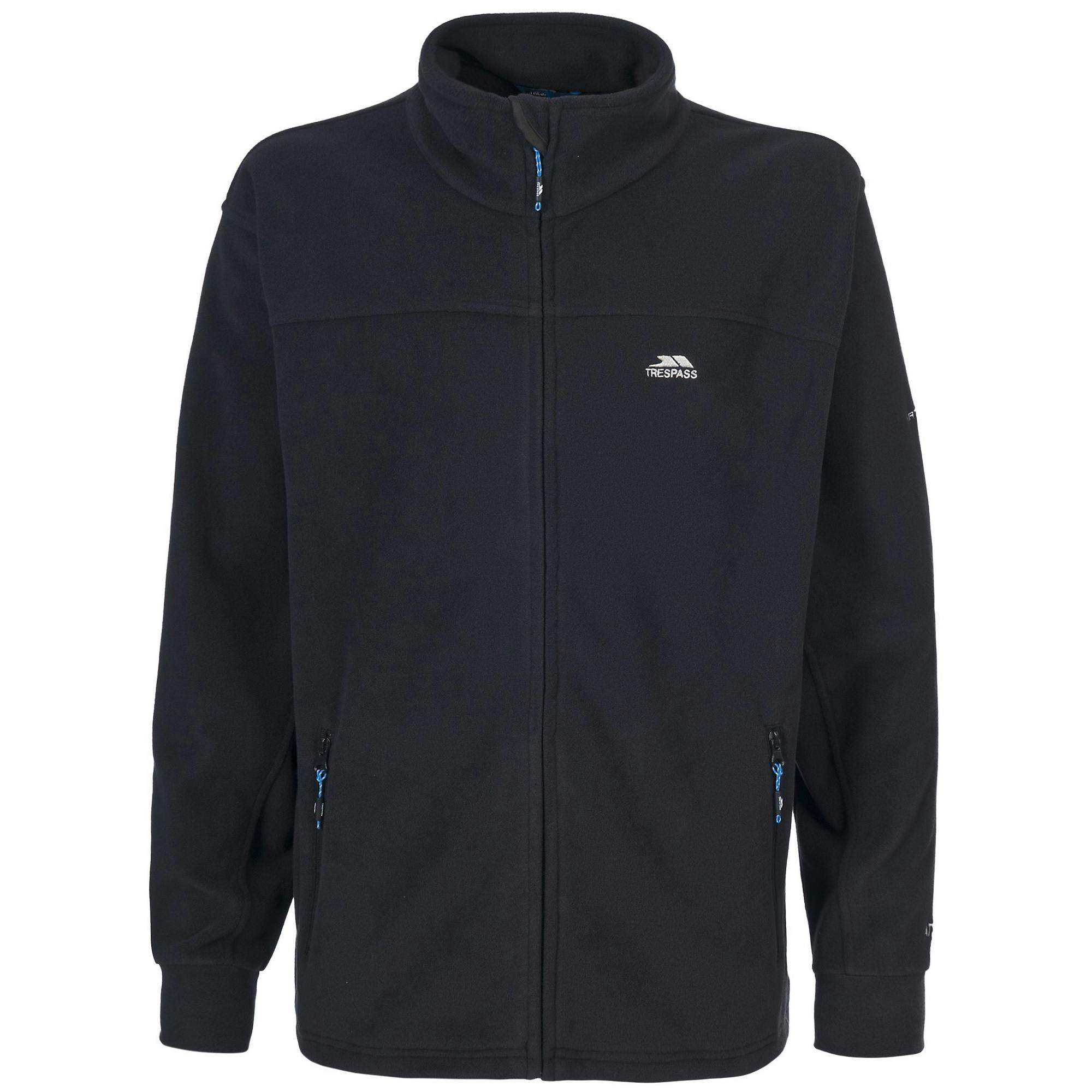 Trespass Men's Black Bernal Full Zip Fleece Jacket - Xl - 100% Polyester