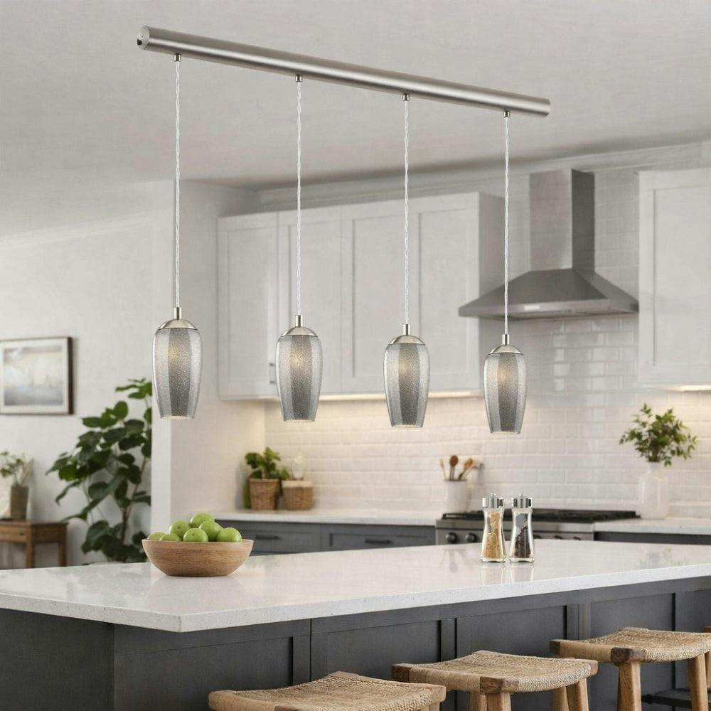 Pagazzi Lighting Light Pagazzi Ing Stephie 4 Ceiling Bar Satin Nickel