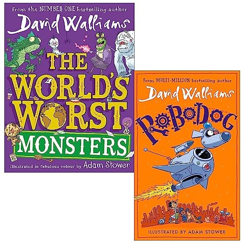 Harpercollins David Walliams Collection 2 Books Set (The World's Worst Monsters And Robodog)
