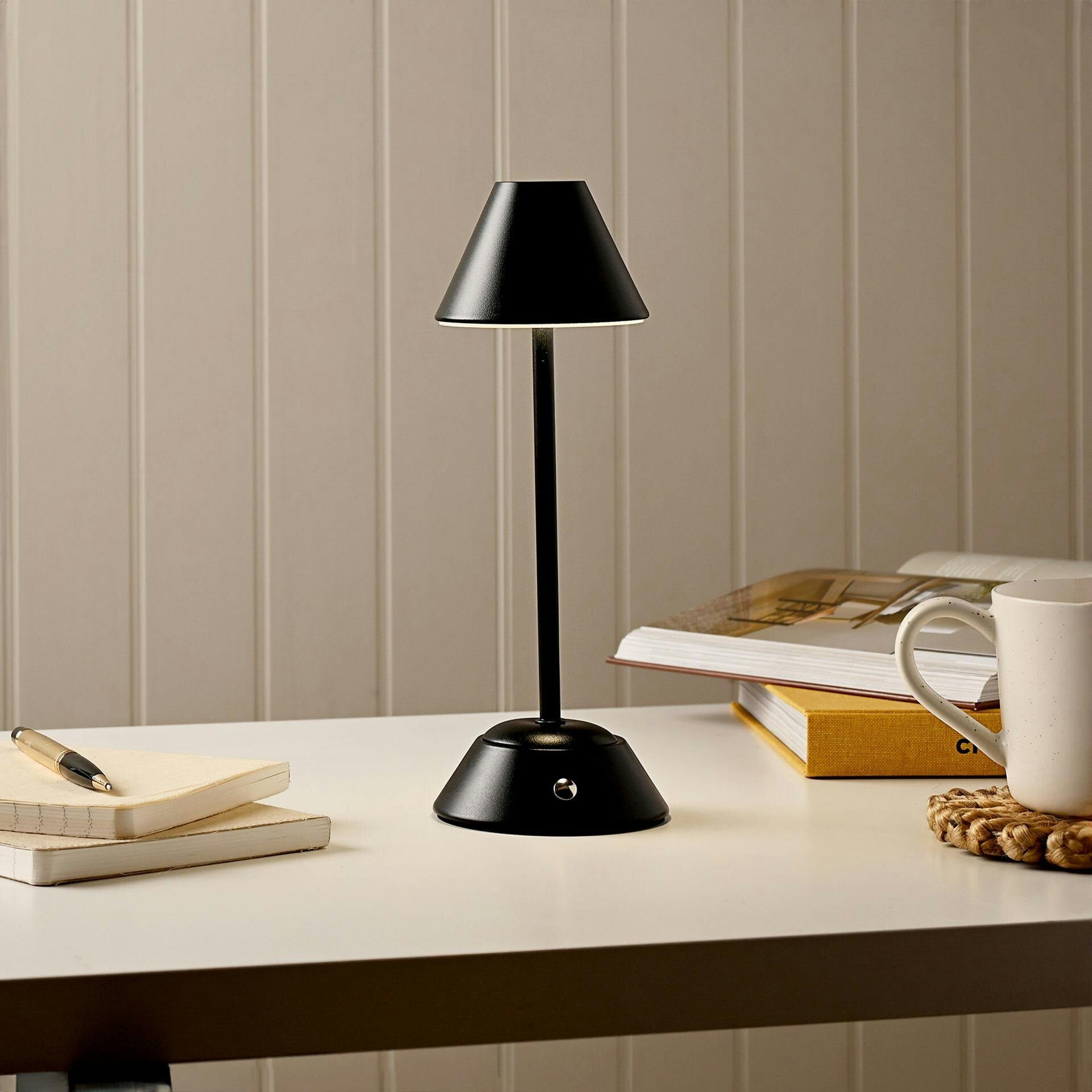 Matt Black USB LED Touch Table Lamp - Medium Lamps - Image 2