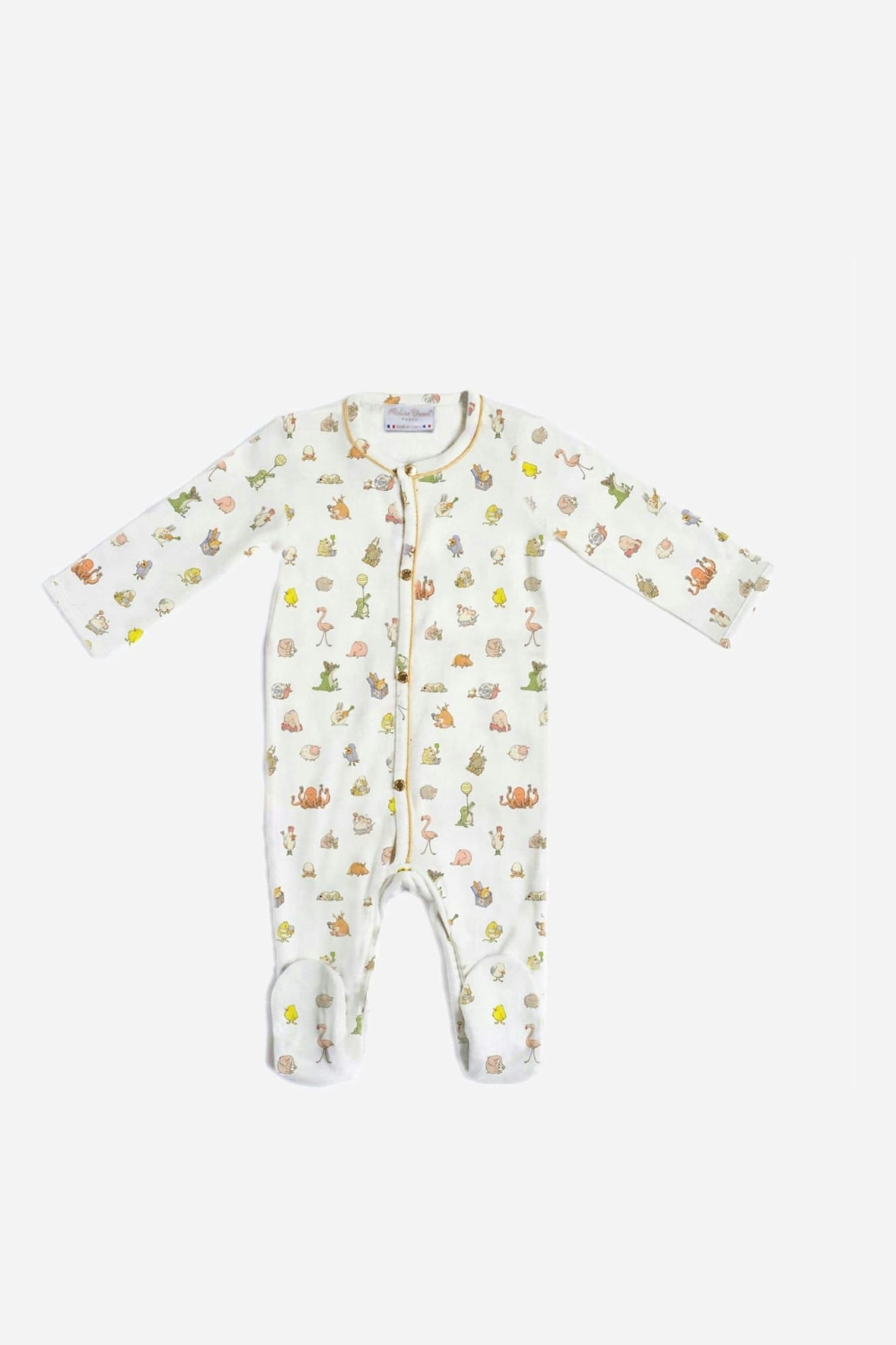 Atelier Choux Unisex Infant White Baby Classic Choux Playsuit - 9 - 12 Mths