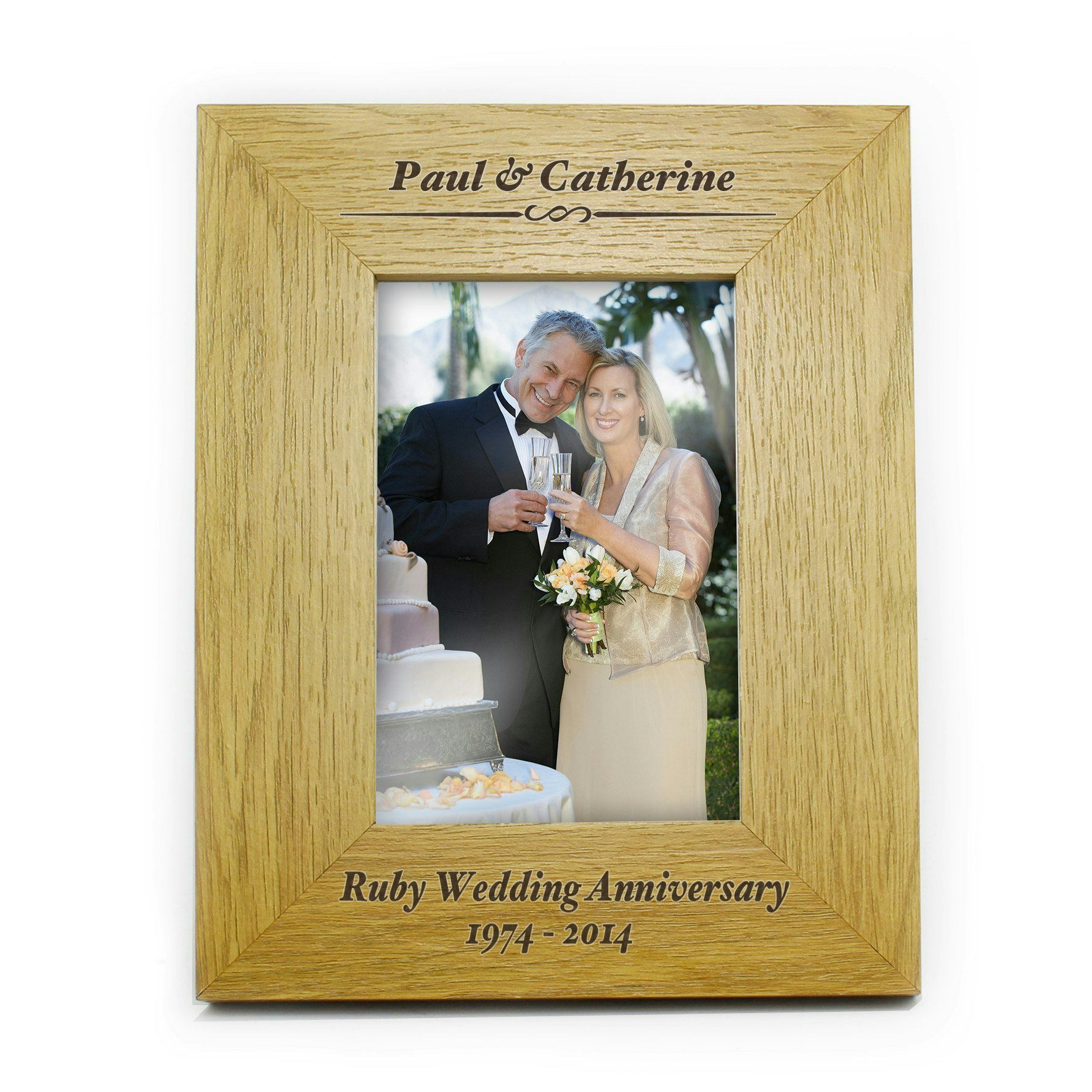 Rackhams Personalised 6X4 Portrait Wooden Photo Frame