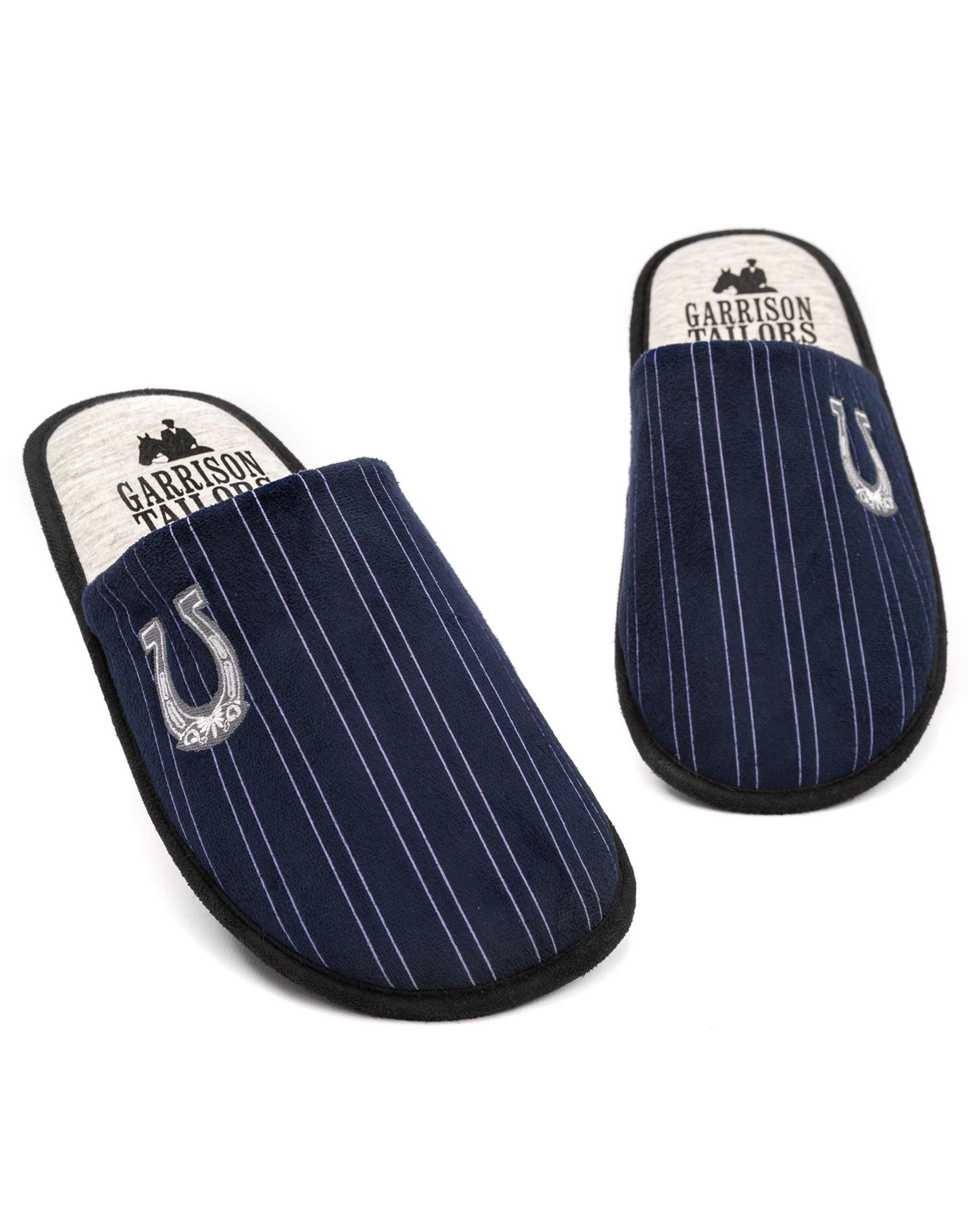 Vanilla Underground Men's Blue Peaky Blinders Icons Mule Slippers - 7-8 Uk