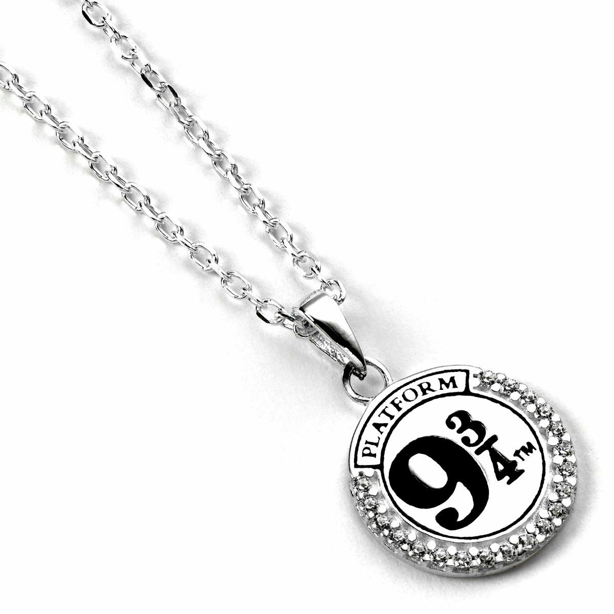 The Carat Shop Silver Harry Potter Sterling Platform 9 3/4 Necklace With Crystals