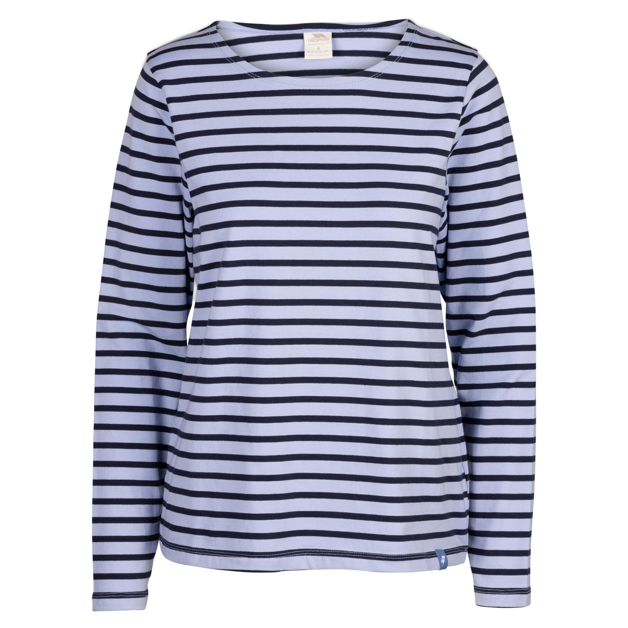 Trespass Women's Blue Karen Yarn Dyed Stripe Shirt In | Size: Xs - Image 2