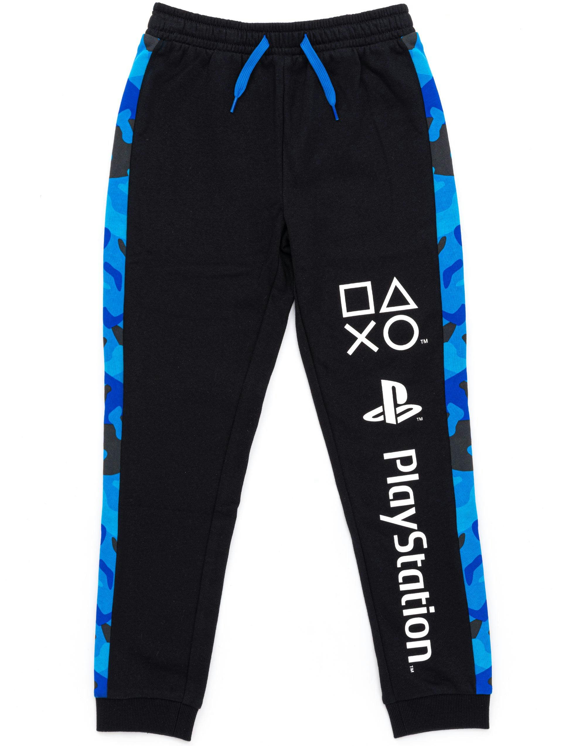 Vanilla Underground Boys Black/Blue Playstation Camo Logo Print Lounge Pants [Dis] - 13-14 Years