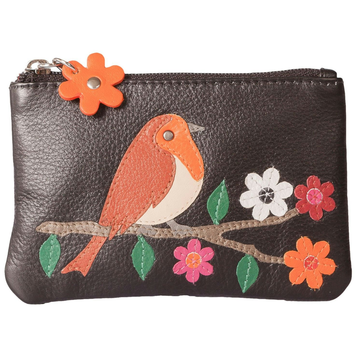 Mala Leather Black Robin Coin Leather Purse – Rfid Protected