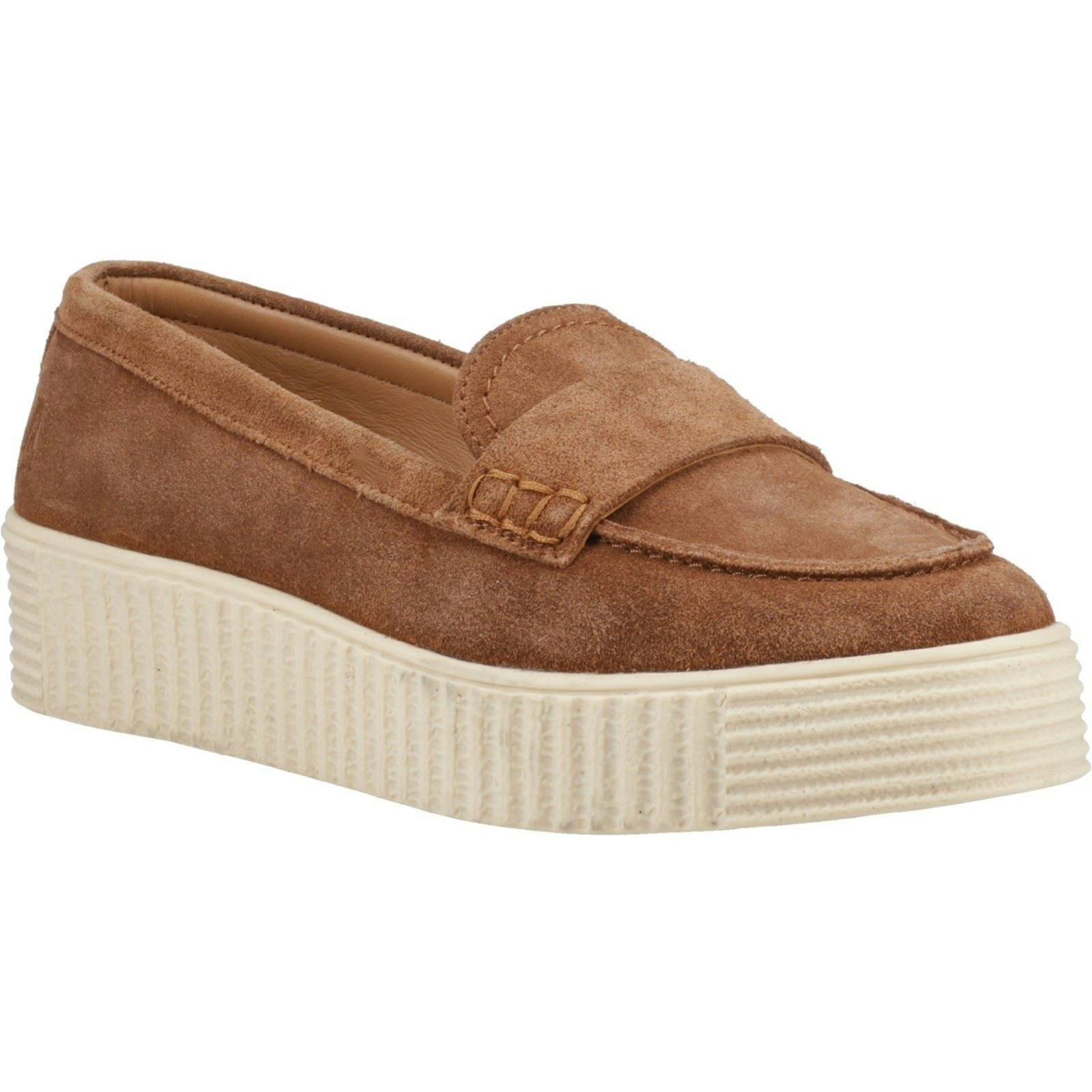 Hush Puppies Women's Tamara Suede Tan Loafers - Size 4
