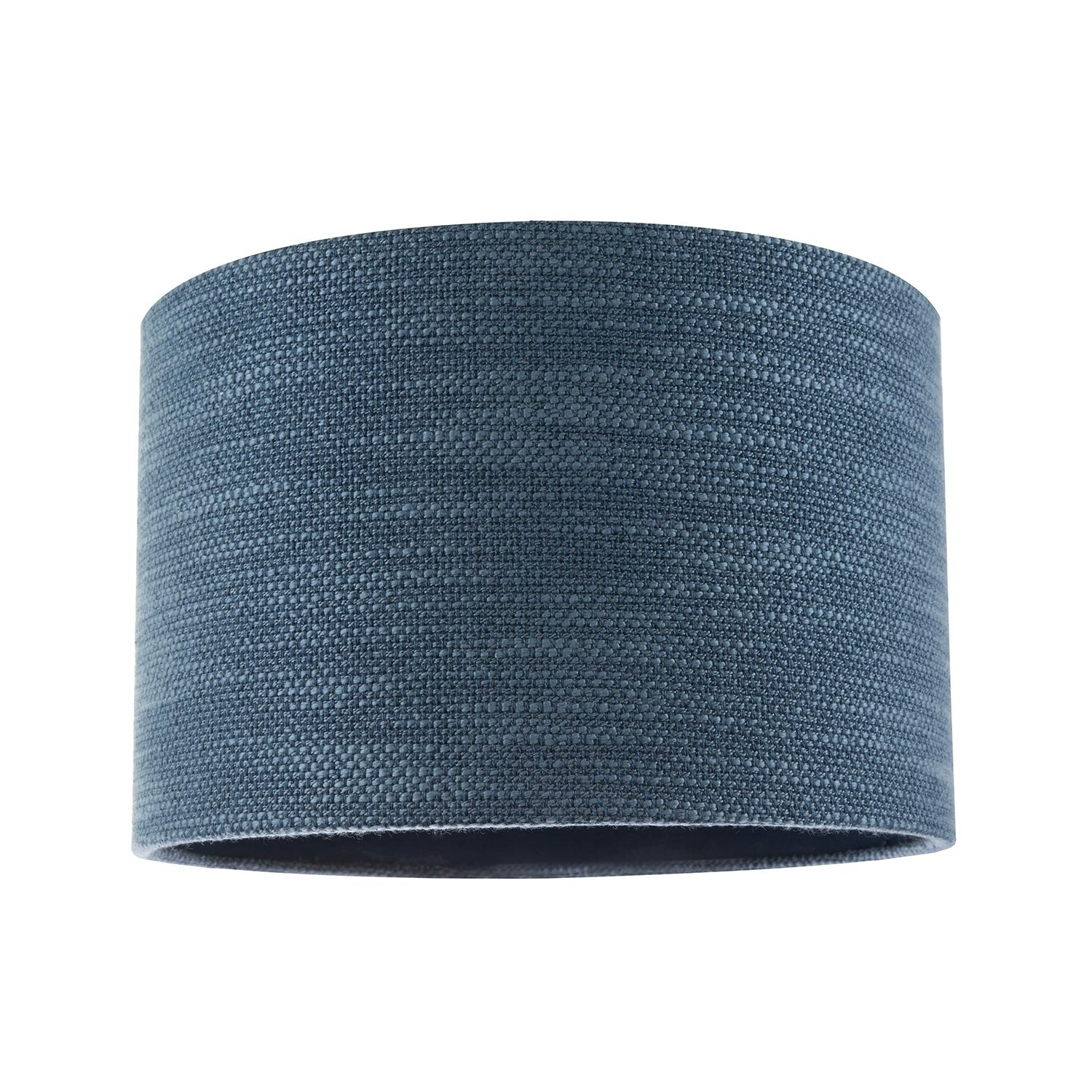 Rackhams Blue Designer Bobbled And Textured Linen Lamp Shade In Navy Midnight