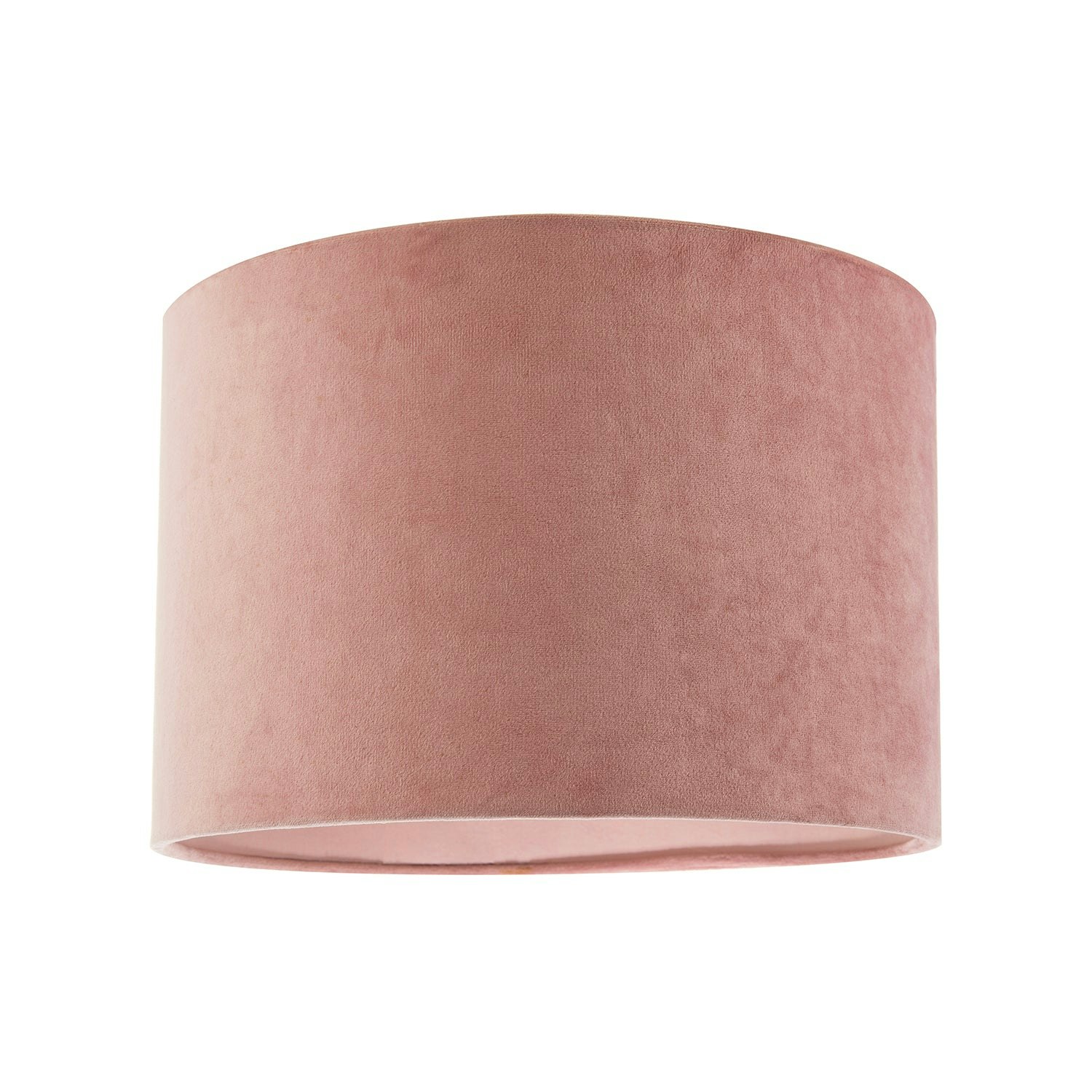 Rackhams Pink Soft Velvet Blush Fabric Round Lamp Shade For Table Or Pendant