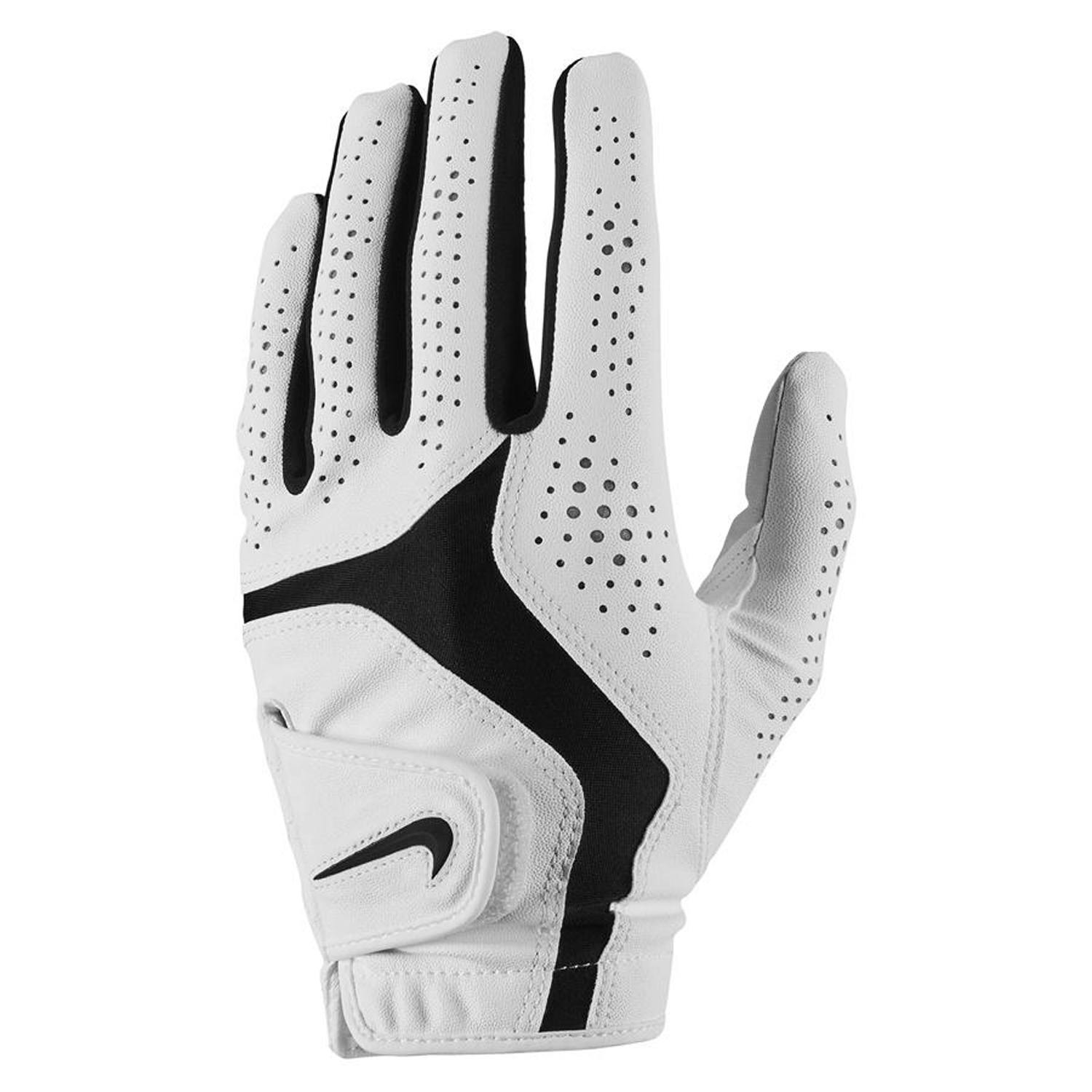 Nike Men's White Dura Feel X Left Hand Golf Glove - Xl - 60% Pu/30% Polyester/10% Nylon