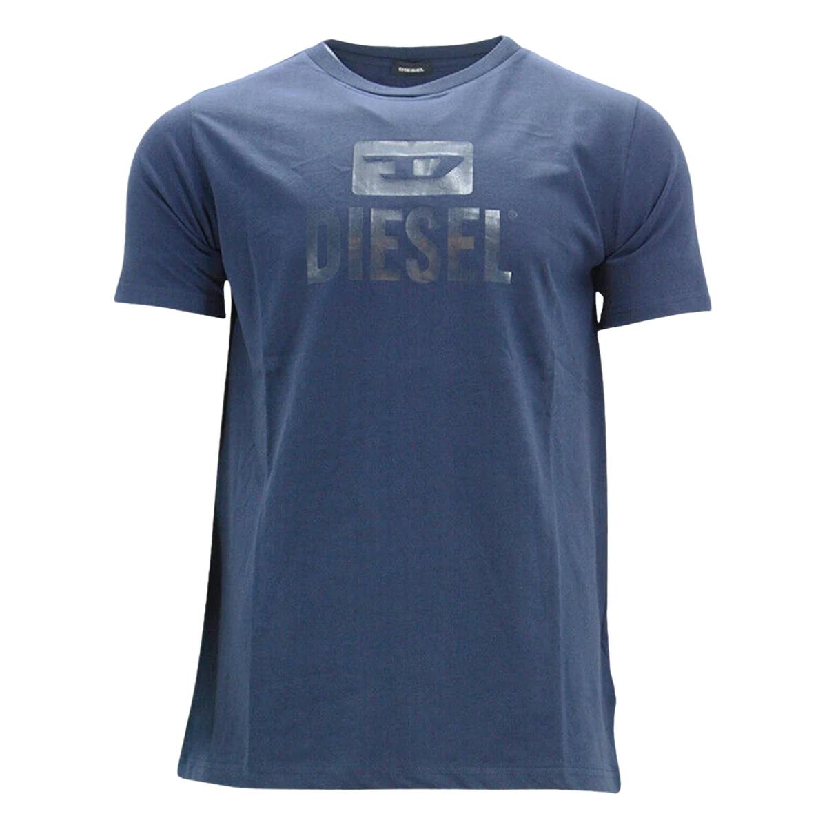 Diesel Men's Monotone Logo T-Shirt - Total Eclipse - S - Total Eclipse - 100% Cotton