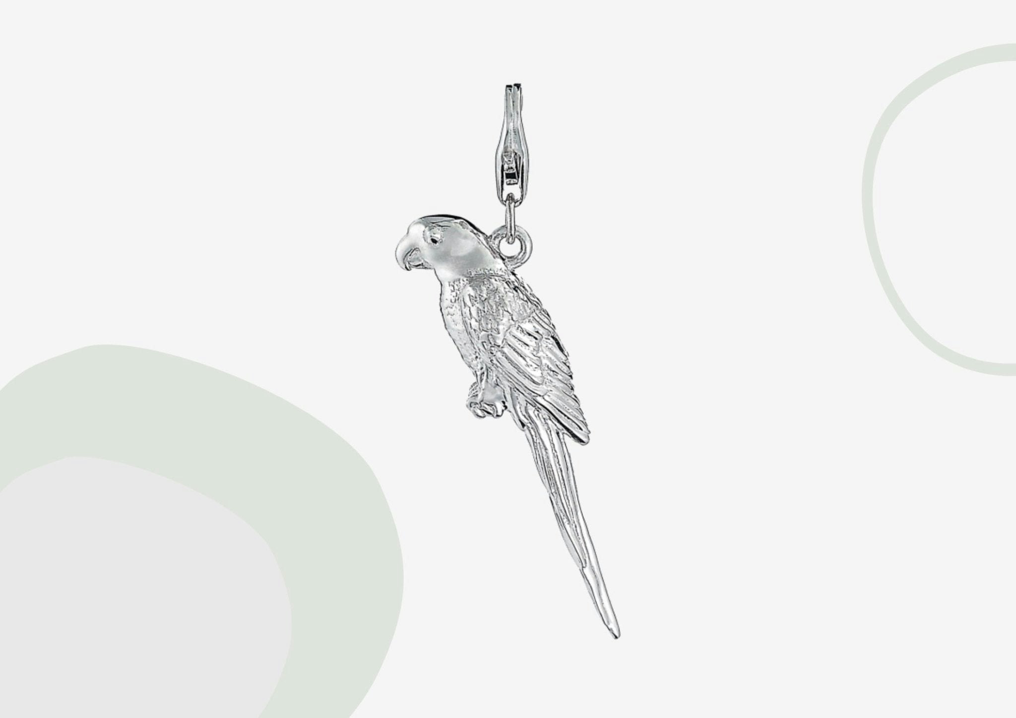 Mylee London Silver Parrot Charm - No - Clip On Charm