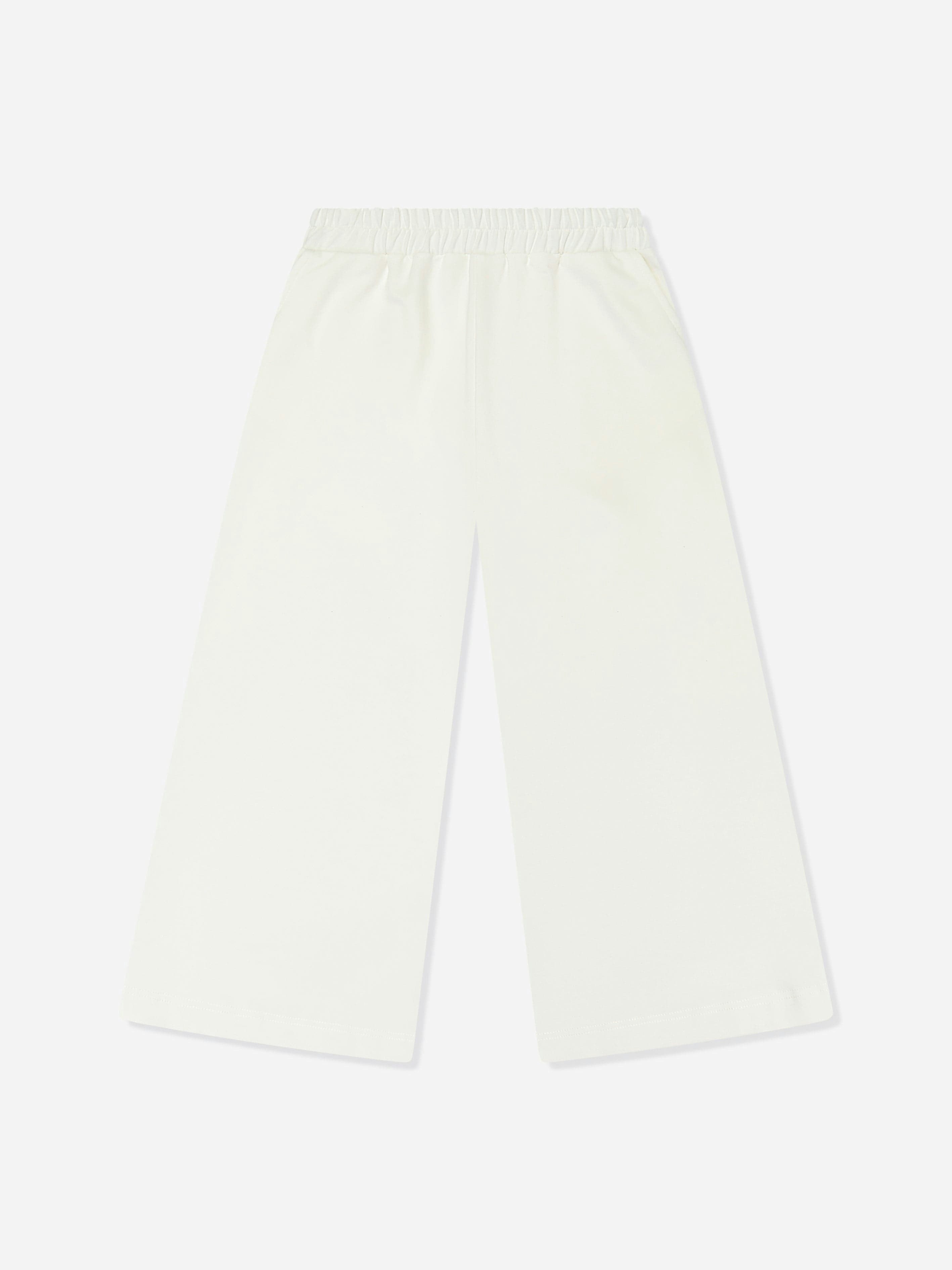 Mama Luma Girls White Wide Leg Pants In - 11 - 12 Yrs