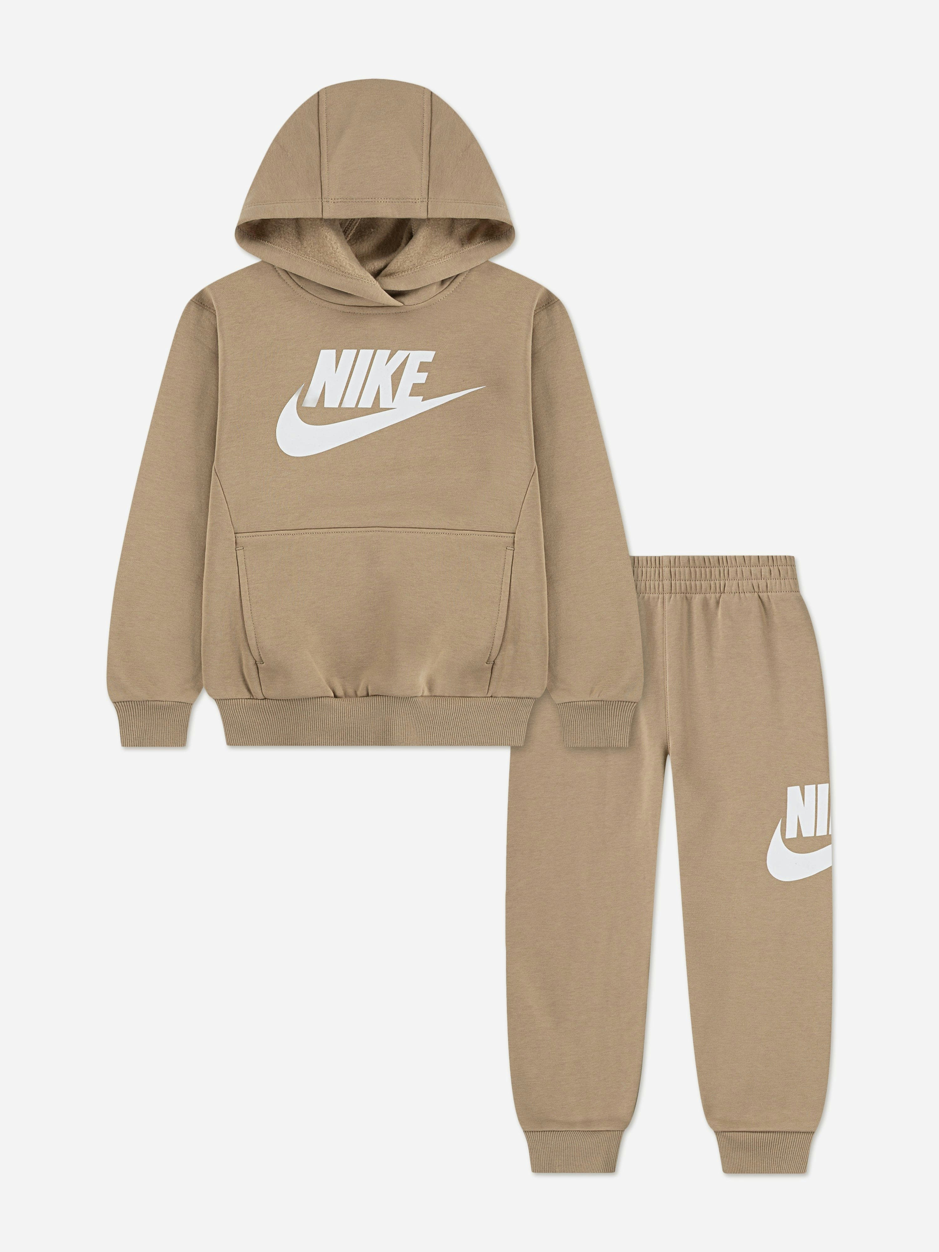 Nike Boys Beige Kids Club Fleece Tracksuit In - 24 Mths