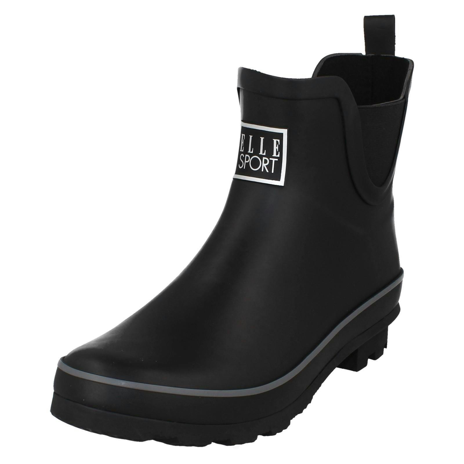 Elle Sport Women's Black Wellington Boots X1273 - Uk 7