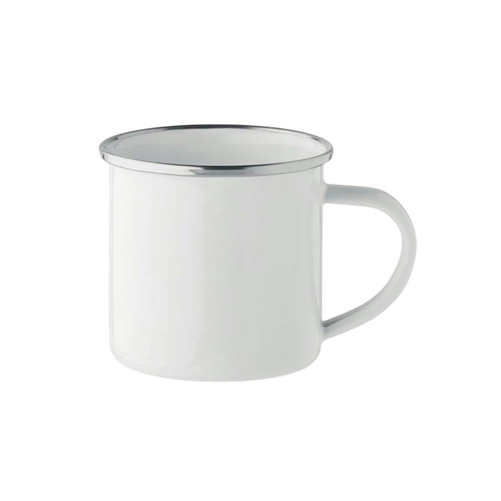 Midocean White Plateado S Enamel Sublimation 200Ml Mug - One Size