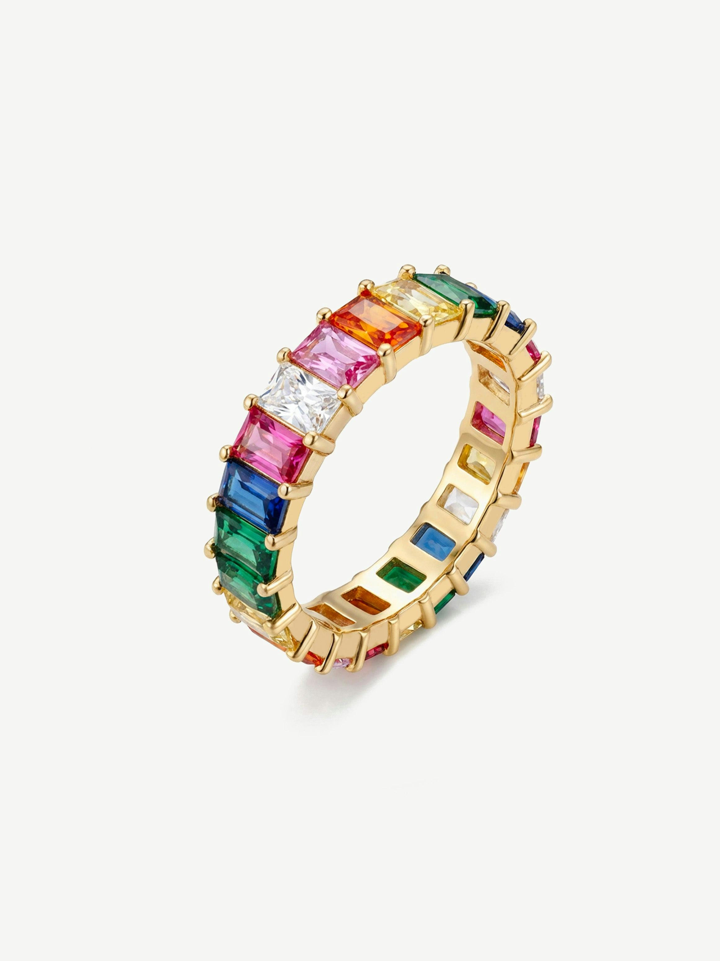 Muchv Gold Rainbow Ring - Uk S | Us 9 | Eu 59