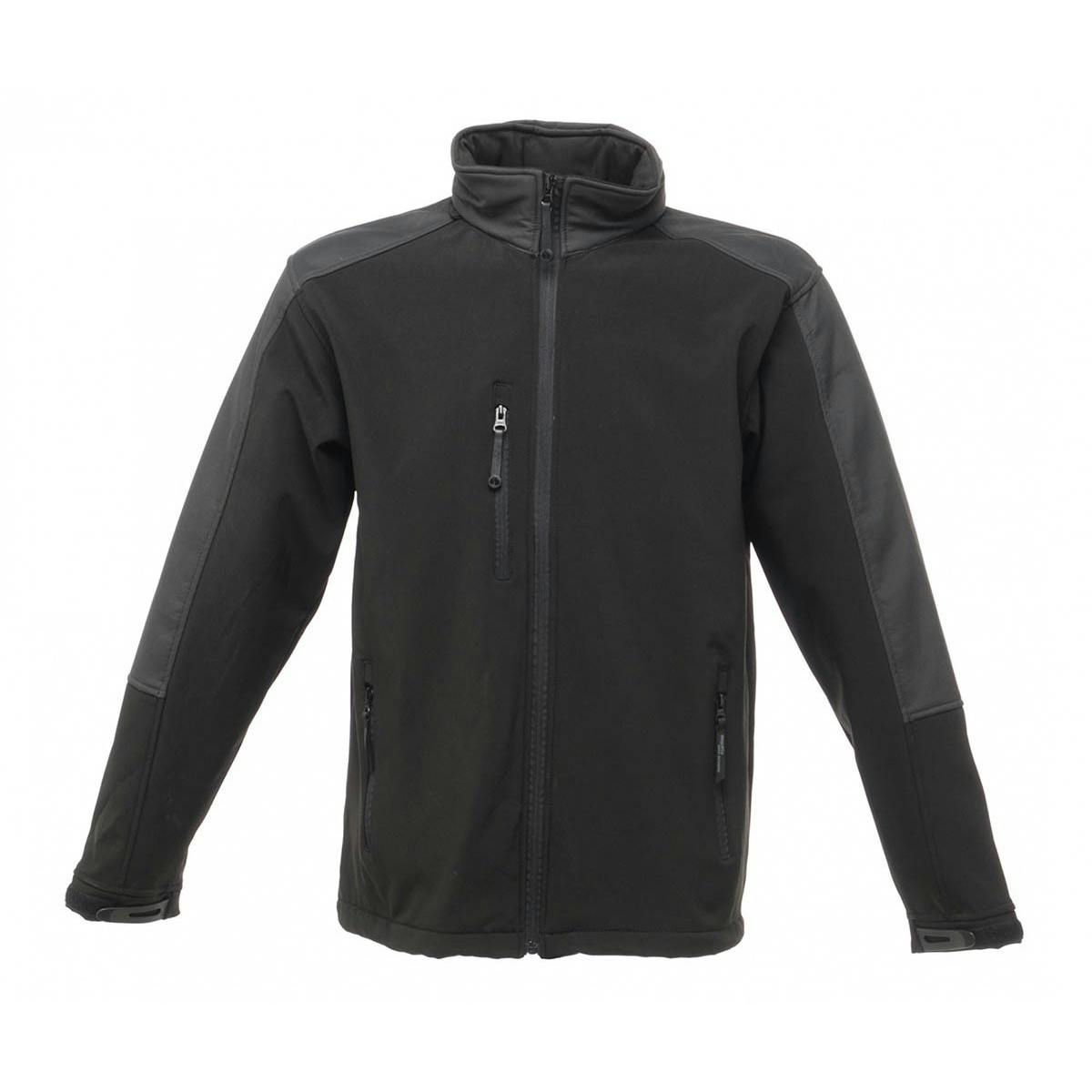 Regatta Men's Black Professional Hydroforce 3-Layer Membrane Waterproof Breathable Softshell Jackets - 3XL - 100% Softshell