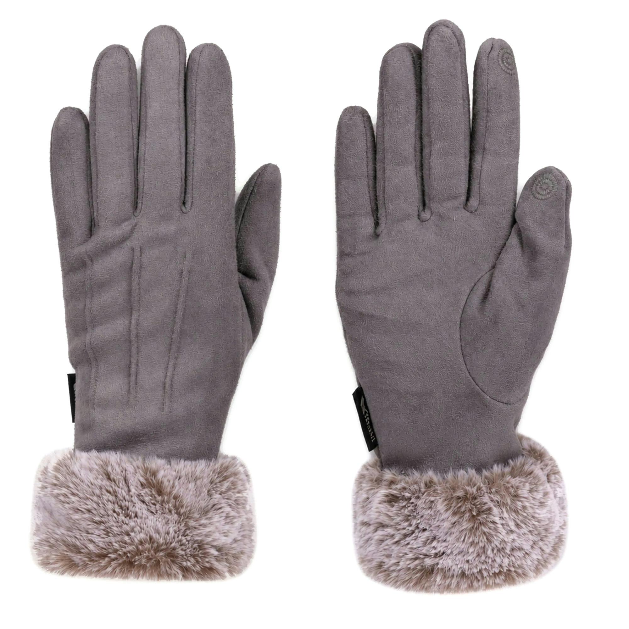 Trespass Women's Grey Betsy Winter Gloves - Storm - Xs-S - Storm - 100% Polyester