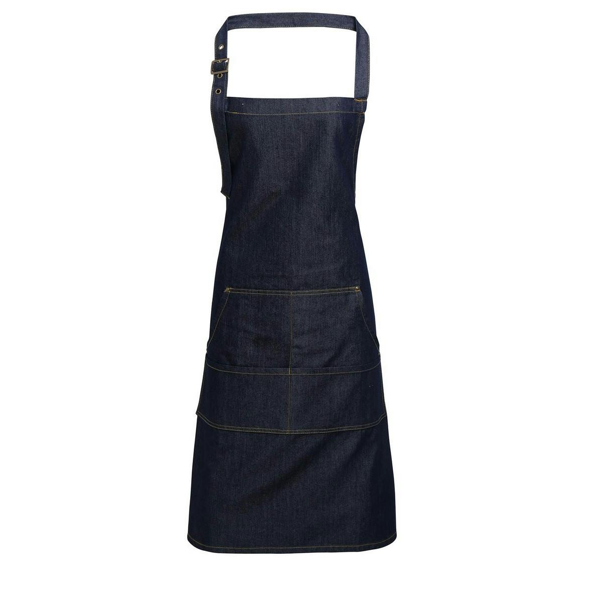 Premier Unisex Indigo Twill Full Apron In - Image 3